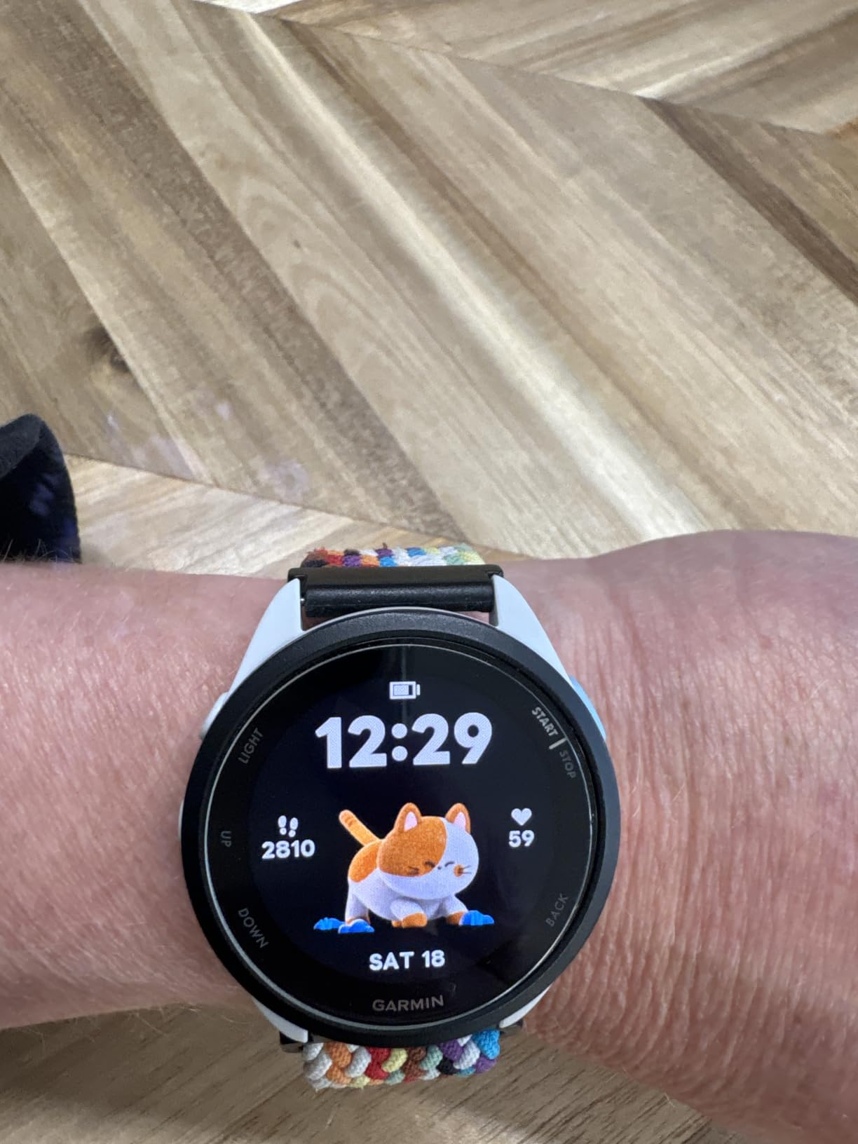 Garmin Forerunner 165, Running Smartwatch, 43mm, Black | Essential Training & Recovery Features, Built-In GPS for Distance, Pace & Speed, Garmin Coach, Daily Suggested Workouts customer photo 1
