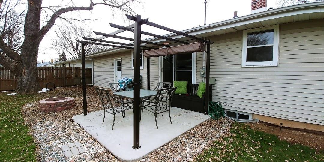 Outsunny 10' x 10' Aluminum Patio Pergola Retractable Canopy Dark Gray | Backyard Shade Shelter, for Porch, Outdoor Party, Garden, Grill Gazebo customer photo 1