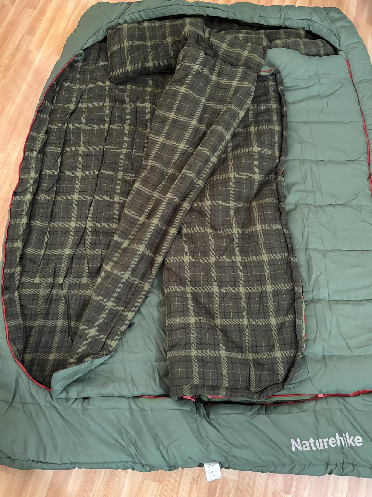 Naturehike Flannel Sleeping Bag for Adults with Pillows, Doublewide Two Person Sleeping Bag for Couples & Whole Family, All Seasons for Camping, Hunting & Bedding customer photo 2