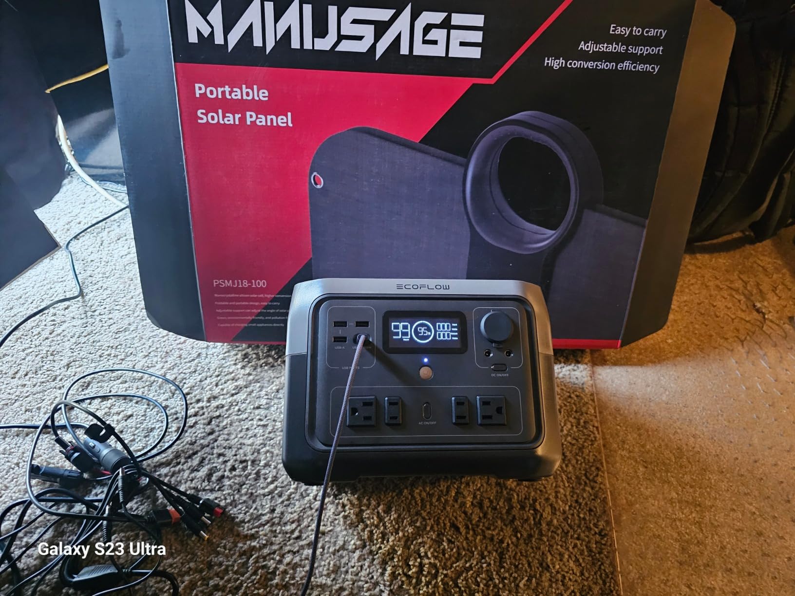 EF ECOFLOW Portable Power Station River 2 Max 500, 499Wh 500W | 1 Hr Fast Charging, LiFePO4 Battery, Up to 1000W Output Solar Generator (Solar Panel Optional) for Outdoor Camping/RVs customer photo 2
