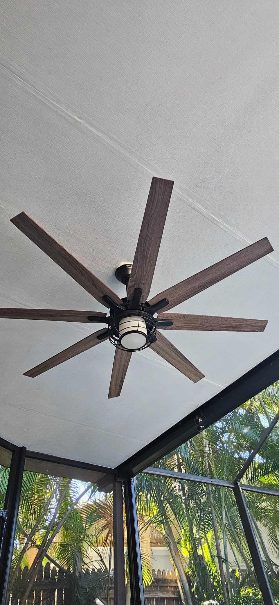 Amico 100 Inch Ceiling Fans with Remote, Black Large Ceiling Fan, No Light | Reversible, 6 Blades, Noiseless, Indoor/Outdoor Industrial Ceiling Fan No Light for Patio, Porch, Garage, Shop customer photo 2