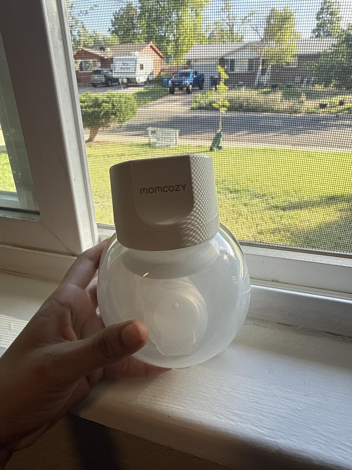 Momcozy S12 Pro Quick Wearable Breast Pump, 24mm Flange, 2 PC, White | DoubleFit Hybrid Flange, 3 Modes, 9 Levels, Wireless, Portable, Smart Display, BPA-Free, Nursing, Travel, Quiet, Battery customer photo 2