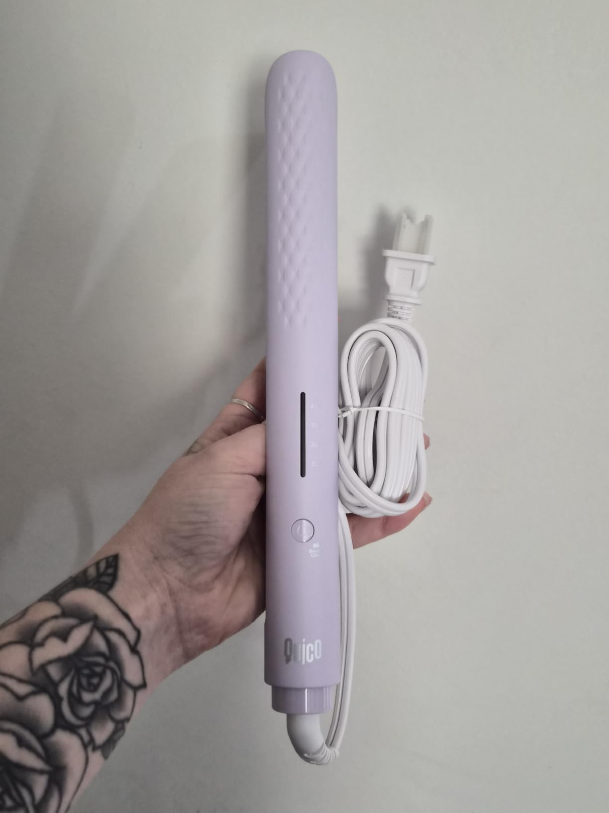 Quico Hair Straightener, 110-240V Flat Iron Hair Straighteners for Women | Pink Hair Straighteners 15s Fast Heat, Ceramic Negative Ion Plate, 320-450℉, Temp Memory, Auto-Off, with Glove&Clips, Gift customer photo 1