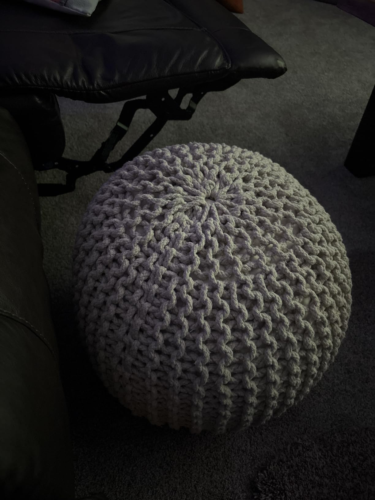 Casafield Square Pouf Ottoman, Natural - 18.5