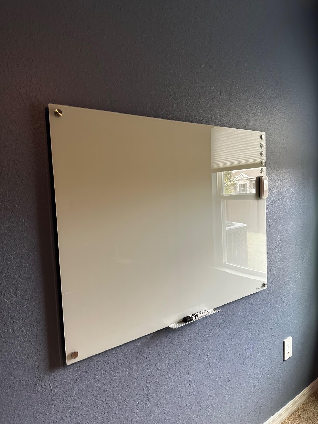 Magnetic Glass Whiteboard - Glass Dry Erase Board 48