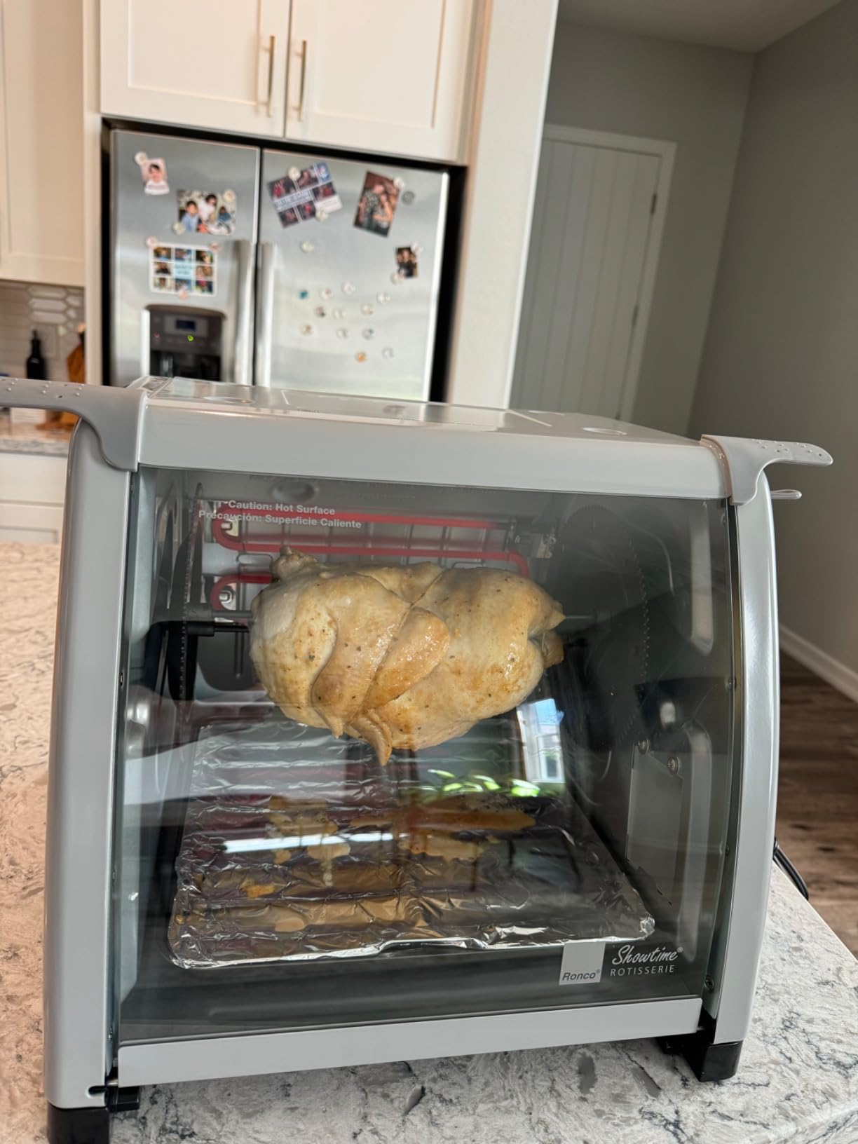 Ronco 6000 Platinum Digital Countertop Rotisserie Oven, 12-lb Capacity | Rotisserie chicken cooks perfectly, 3 functions - rotisserie, sear, no-heat rotation; basket included; auto shutoff customer photo 1