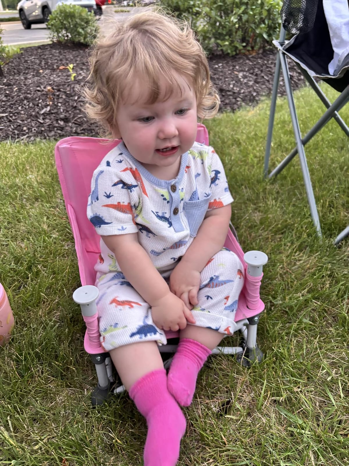 Bright Starts Pop 'N Sit Portable Booster Seat, 3-in-1 Floor Seat, Travel High Chair & Toddler Booster with Feeding Tray, Indoor/Outdoor, Grey, 6 Months-3 Years customer photo 1
