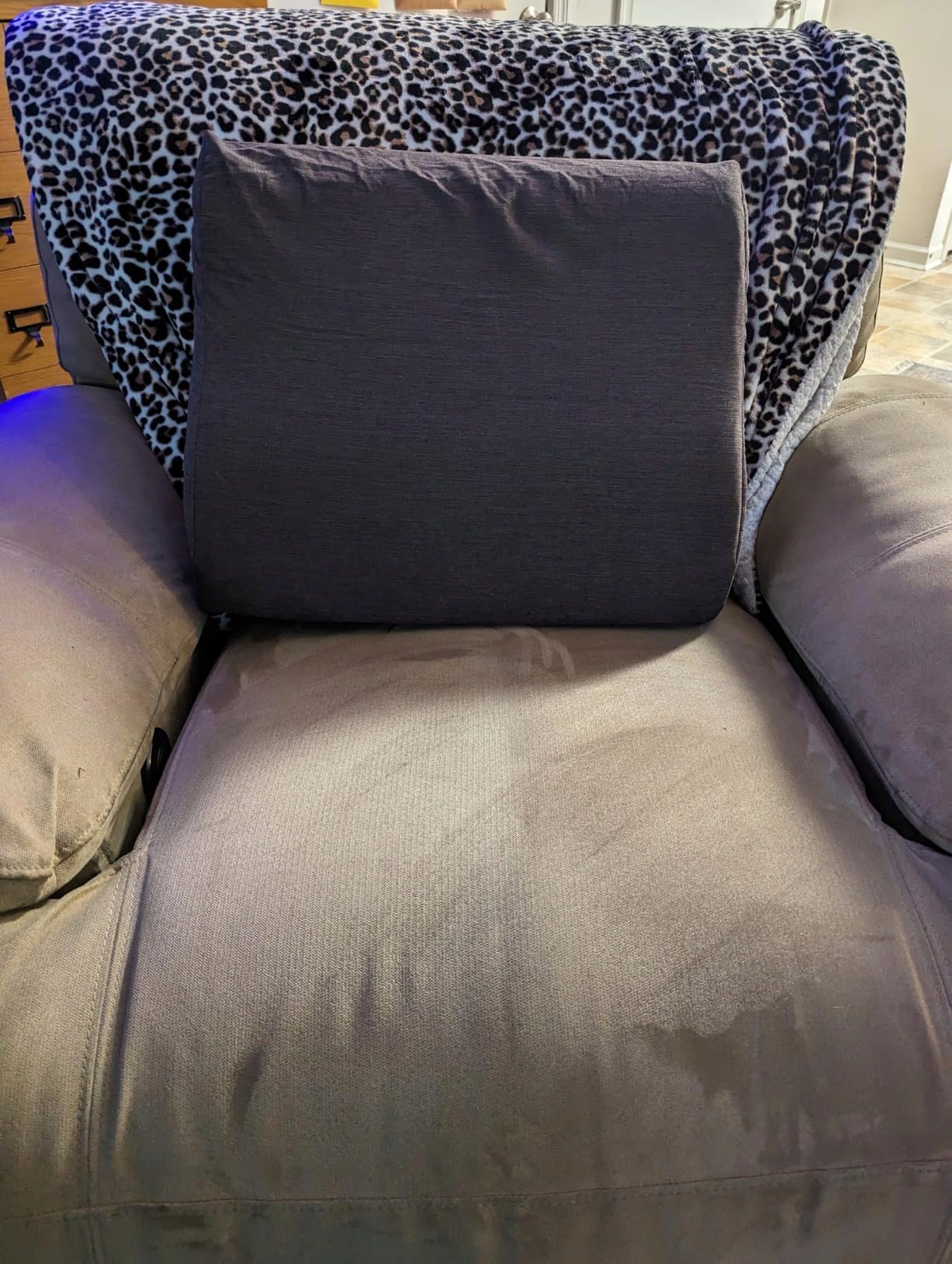 Back Support Pillow for Recliner Dual Layer Lumbar Support Pillow with Gel Memory Foam Ergonomic Orthopedic Lumbar Cushions for Elderly Lower Back Pain Relief Washable Cover Dark Grey customer photo 2