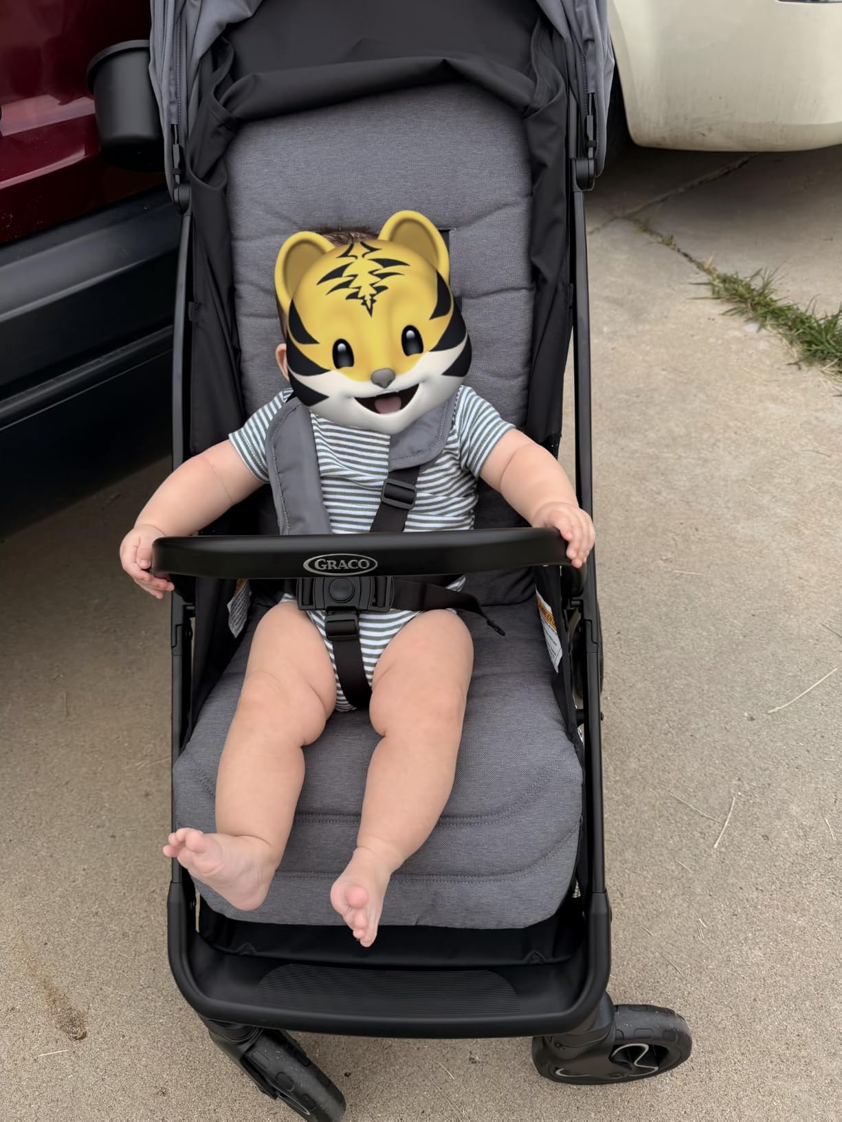 Graco Ready2Jet Compact Stroller Overhead Friendly Compact Travel Stroller with Automatic Fold, Kingston customer photo 1
