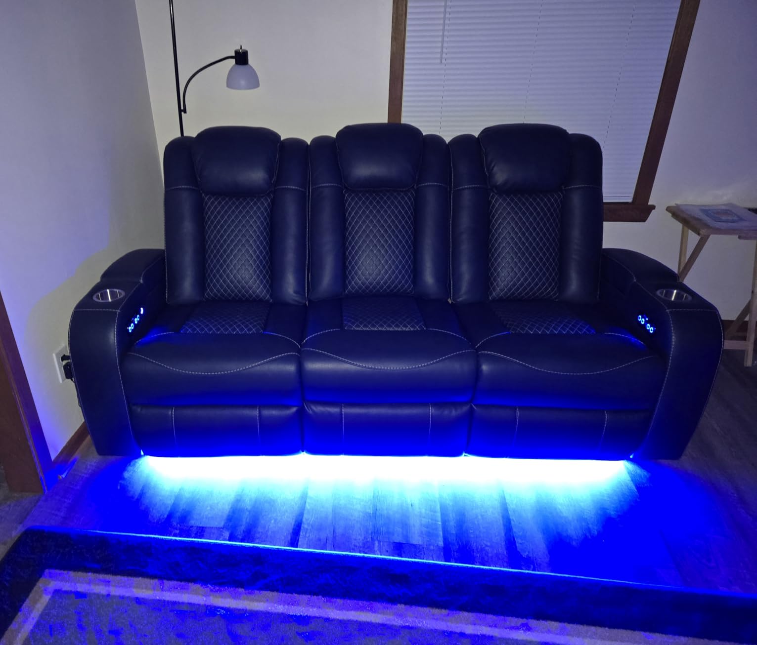 Signature Design by Ashley Power Reclining Sofa, Wall Hugger, Shadow customer photo 1