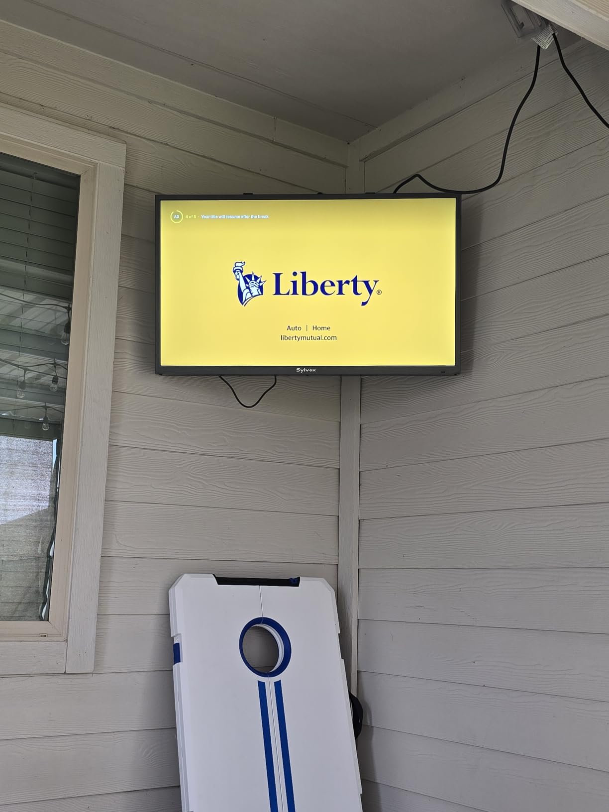 SYLVOX Outdoor TV, 43 inch Smart Waterproof Outdoor TV, 4K UHD Weatherproof | IP56, Support Dolby Vision Atmos, Google Cast, 1000 nit Brightness for Outside Partial Sun & Full Shade (Deck Pro 3.0 /2026) customer photo 2