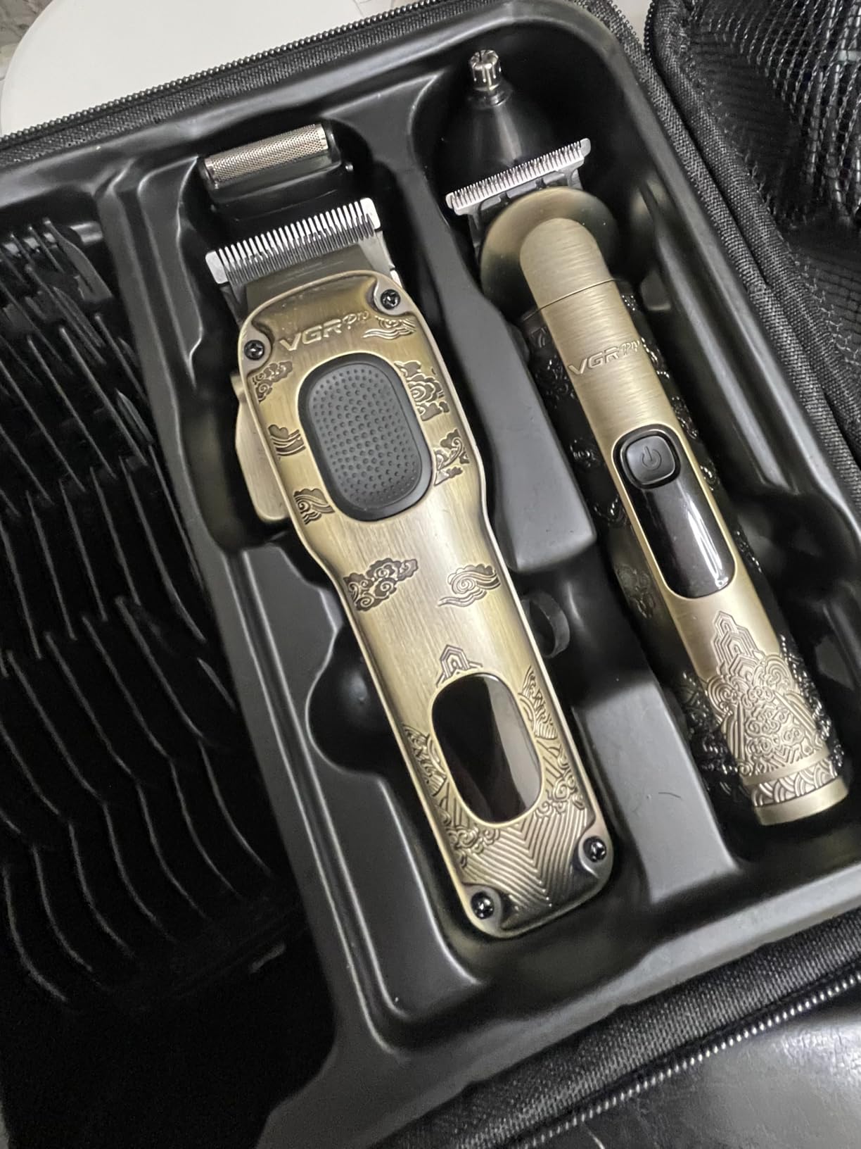 VGRPRO Hair Clippers for Men Professional, Cordless Clipper and Trimmer Set | 7000RPM Grooming Kit with EVA Case, LED display, 14 Guide Combs (including Right & Left Ear Taper Combs), Nose Trimmer Head customer photo 1