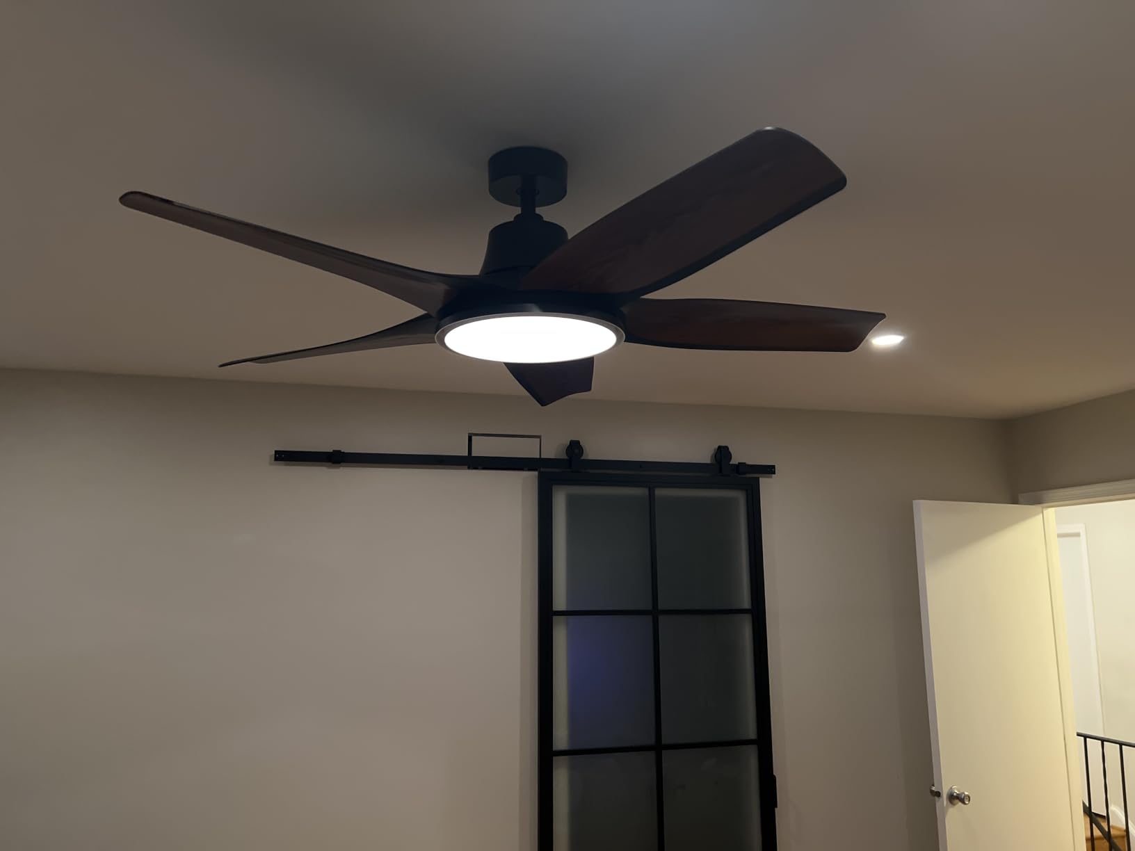 DREO Smart RGBIC Ceiling Fans with Lights, Low profile Ceiling Fan with Alexa/App, 52'' Dimmable Lighting & Color Tuning, 25dB Quiet for Living Room, Game Room, Easy Installation, Black, 2026 Upgraded customer photo 2