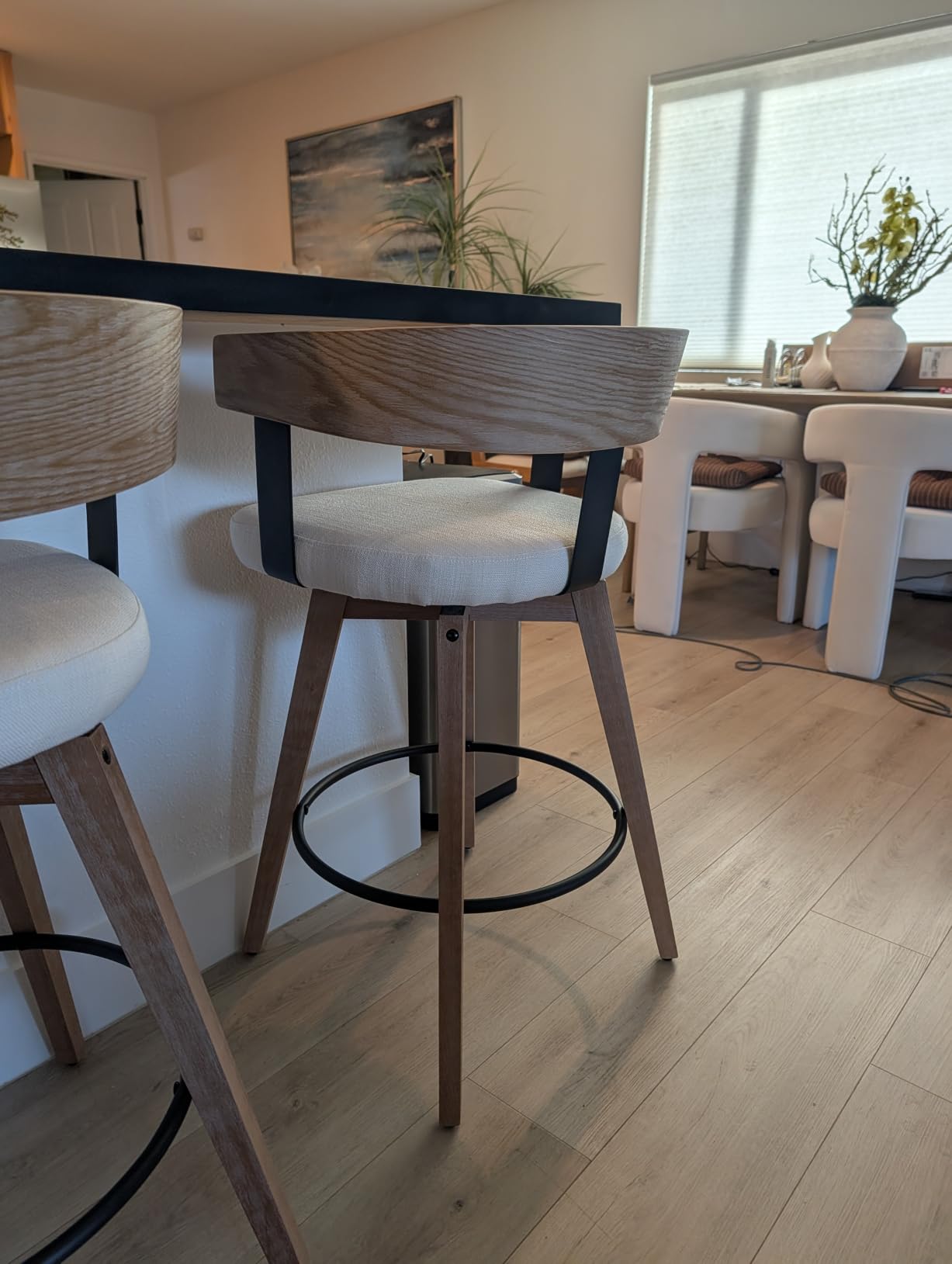 DUOMAY Swivel Bar Stools Set of 2, 26