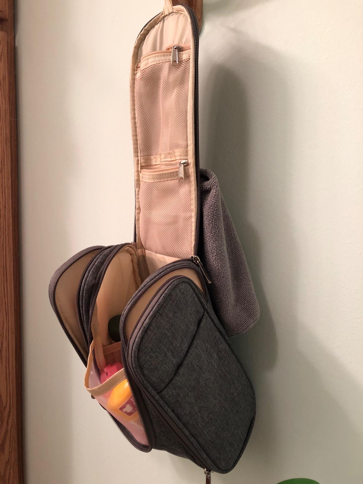 BOACAY Hanging Travel Toiletry Bag for Women and Men, Makeup Bag, Bathroom & Shower Organizer Kit for Accessories, Cosmetics, Travel Essentials customer photo 2