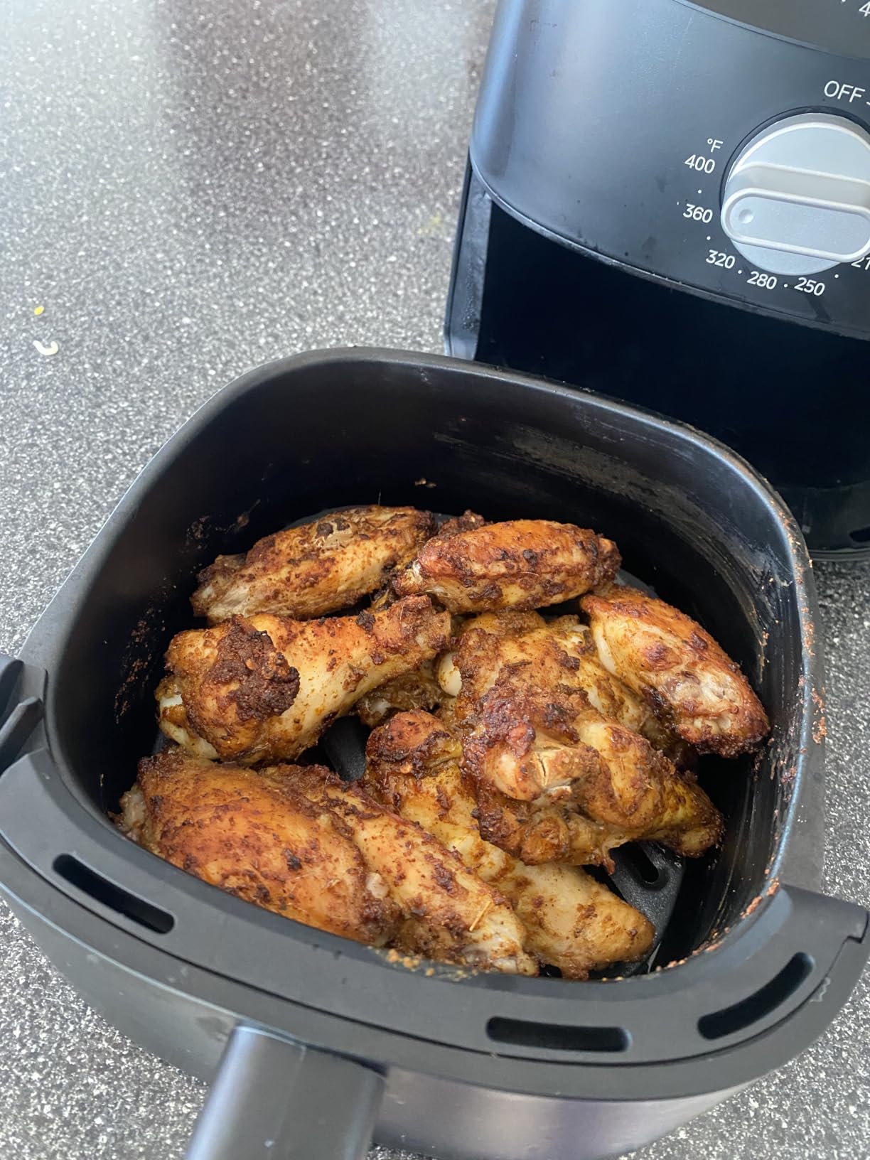 COMFEE' Compact 2.1-Quart Mini Air Fryer for Small Kitchens, Black | Compact size, knob control, perfect for 1-2 servings, built-in menu guide on top, nonstick basket, dishwasher-safe basket customer photo 1