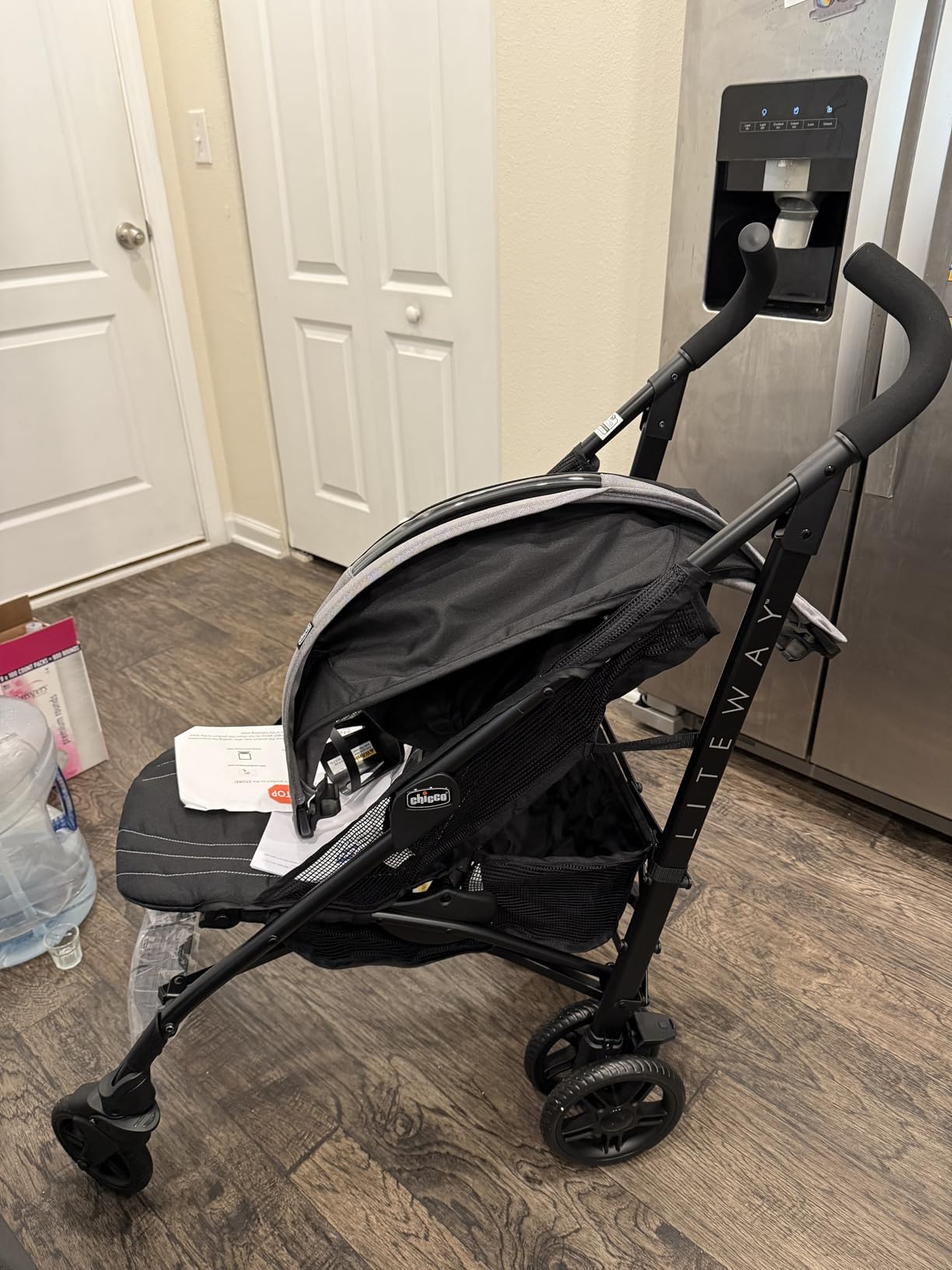 Chicco Liteway Stroller, Compact Fold Baby Stroller with Canopy, Lightweight Aluminum Frame Umbrella Stroller, for Use with Babies and Toddlers up to 40 lbs, Arctic/Blue customer photo 1