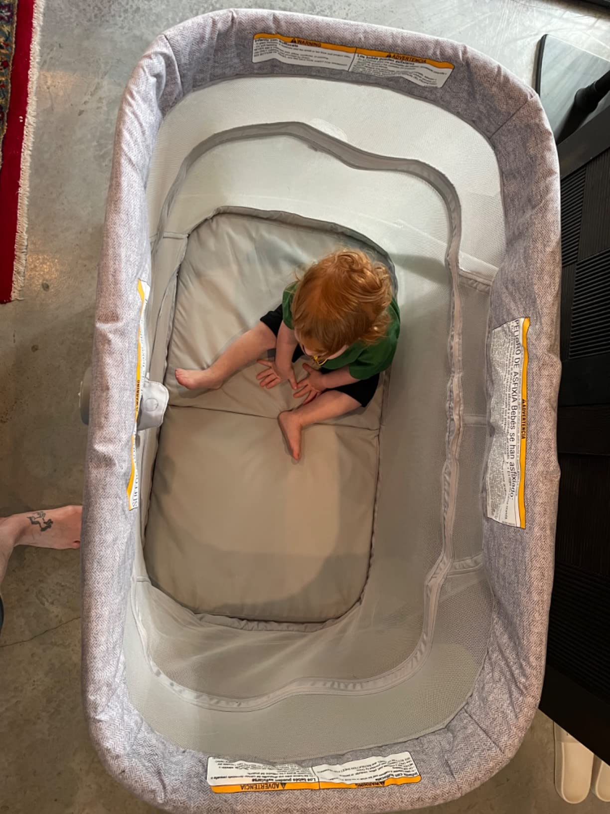 Graco DreamMore Bedside, Newborn, Travel, Portable Bassinet for Newborn Babies to 6 Months, Willow customer photo 1