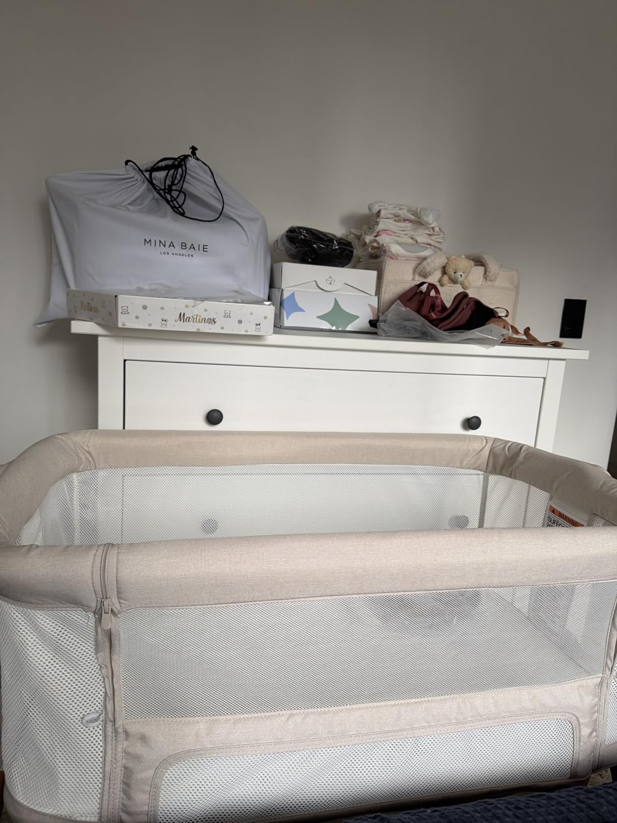 BabyBond Bassinet Bedside Crib, Stable and Secure Crib for Newborns, Beige | 3-in-1 Baby Bassinet Bedside Sleeper with Mattress and Sheet, Anti-Reflux, Full-Mesh Sides, 6-Height Adjustable customer photo 2