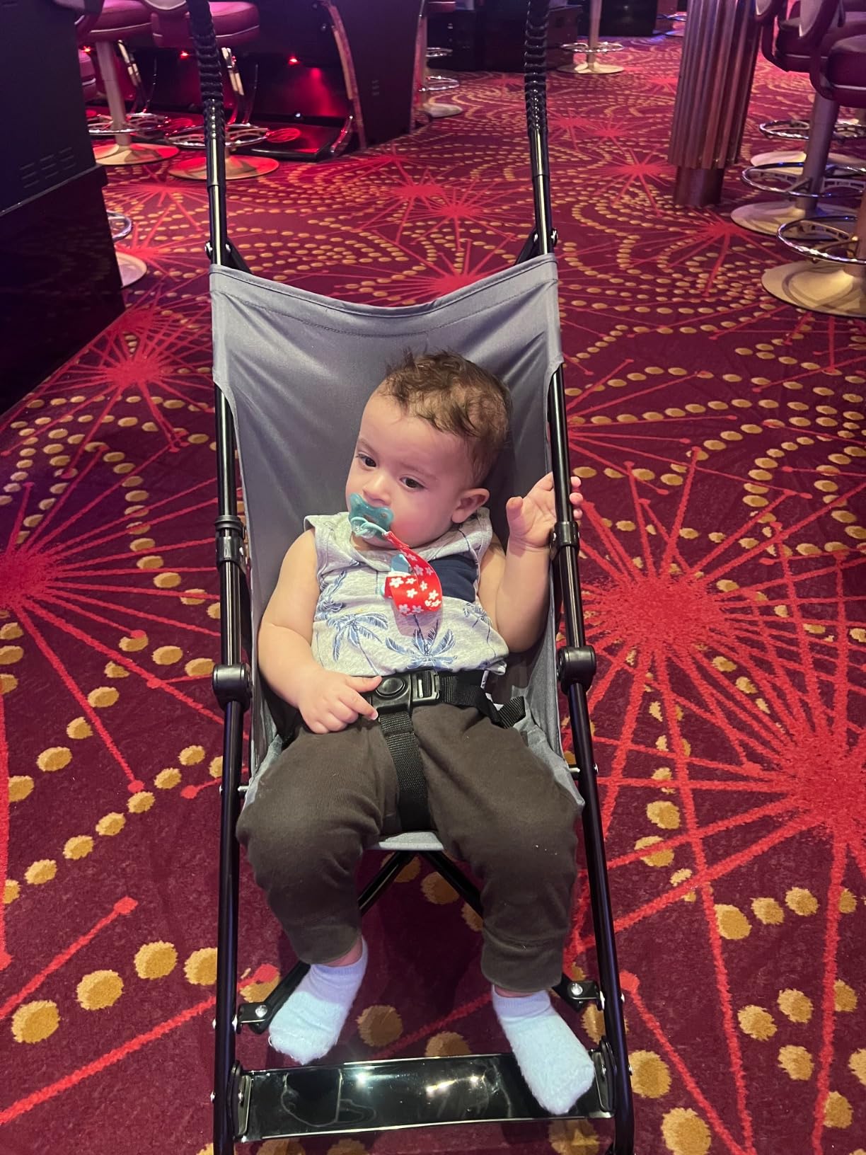 Dream On Me Aero Travel Umbrella Stroller, 1-Hand Fold, Lightweight, Grey | 3 Point Safety Harness, Dual Brakes, Adjustable Removable Canopy, Sturdy Steel Frame, Compact, For Toddlers 6-36 months customer photo 2