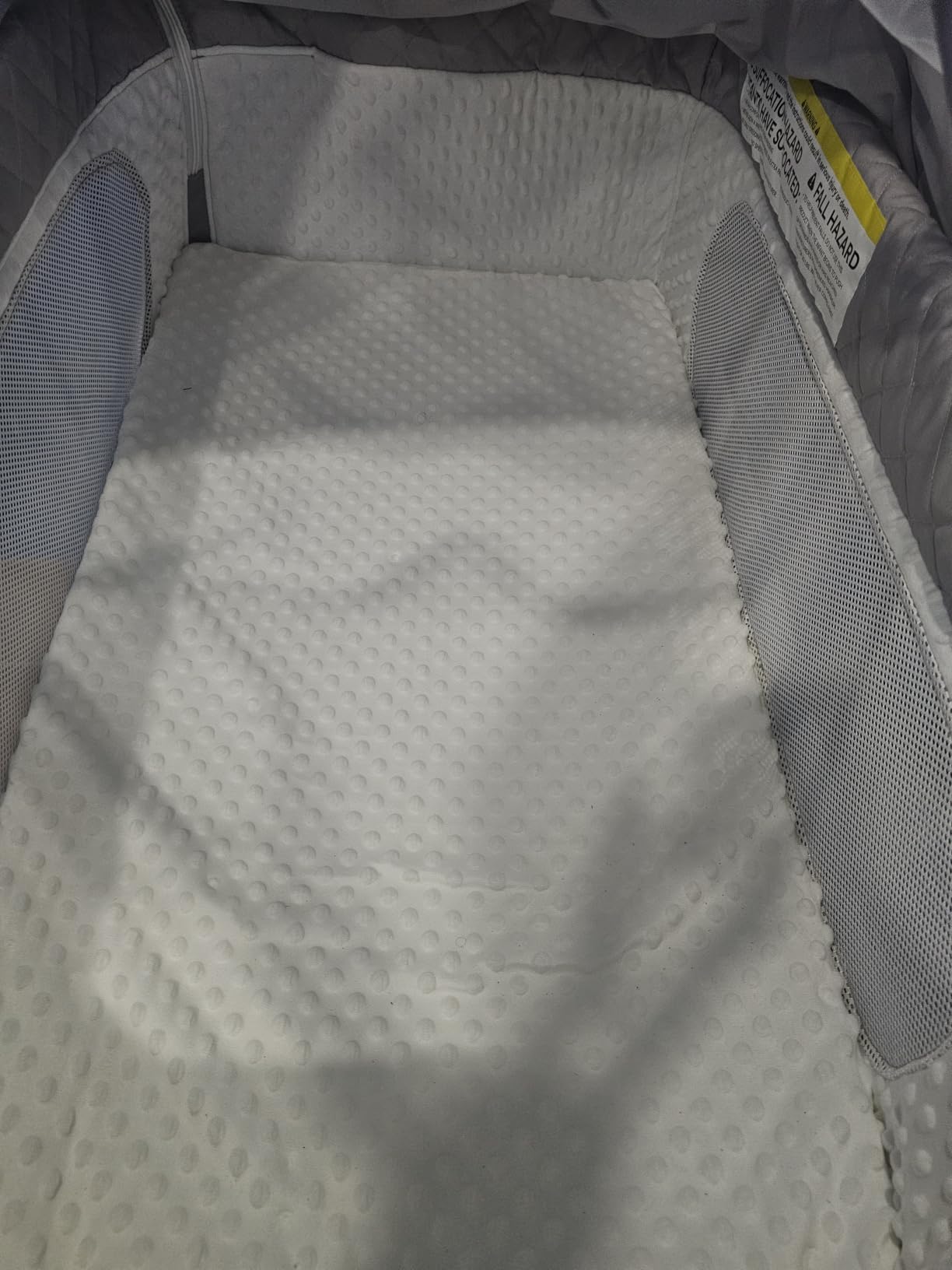 Baby Crib, Baby Bassinets Bedside Sleeper with Breathable Mesh & Mattress, Easy Move Crib for Newborns with Lockable Wheels, 4-Adjustable Height Bedside Bassinet (Beige) customer photo 1