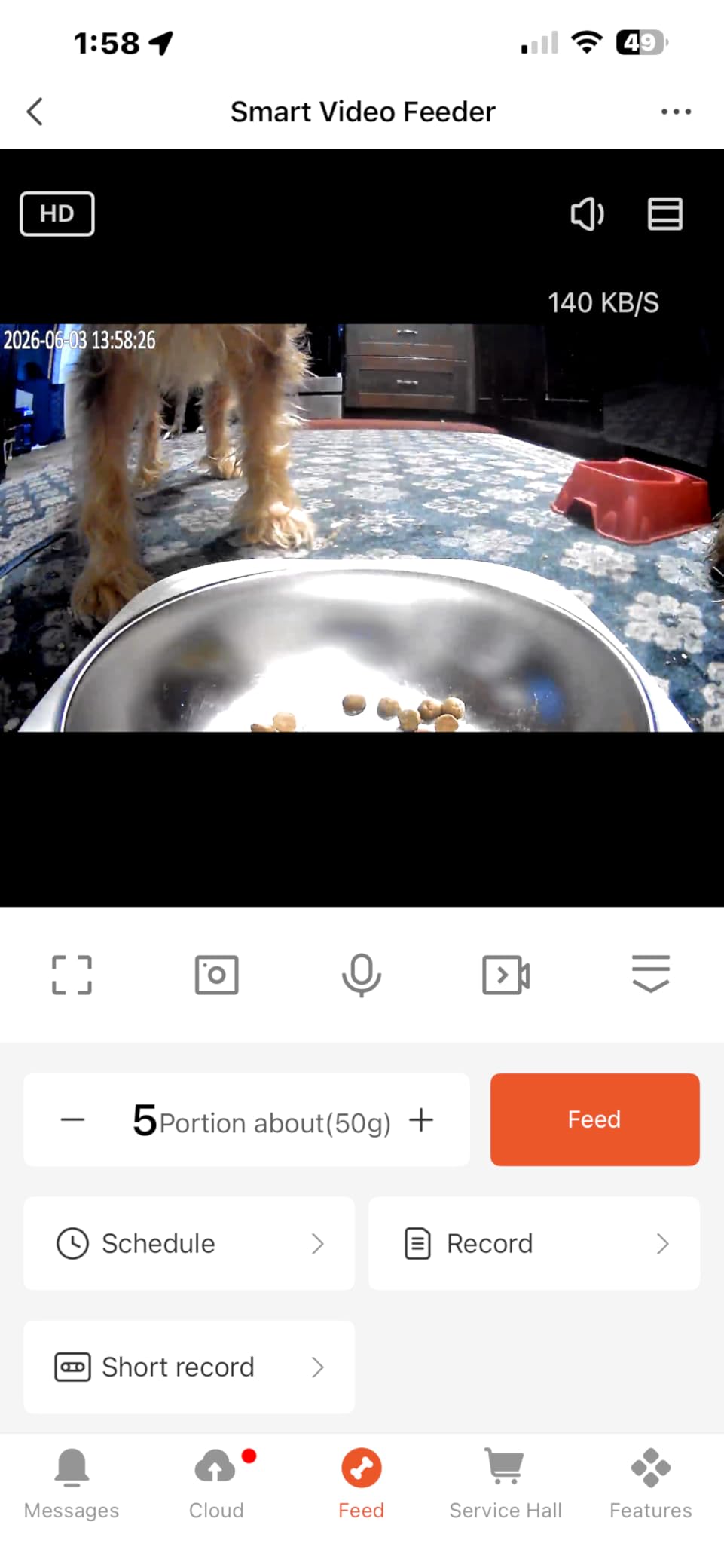 Frienhund Automatic Cat Feeder with 2K Camera: 5G WiFi Automatic Dog Feeder with Night Vision, Cat Food Dispenser with 7L Large Food Storage Container for Multiple Pet, Detachable for Easy Clean - 29 Cup customer photo 1