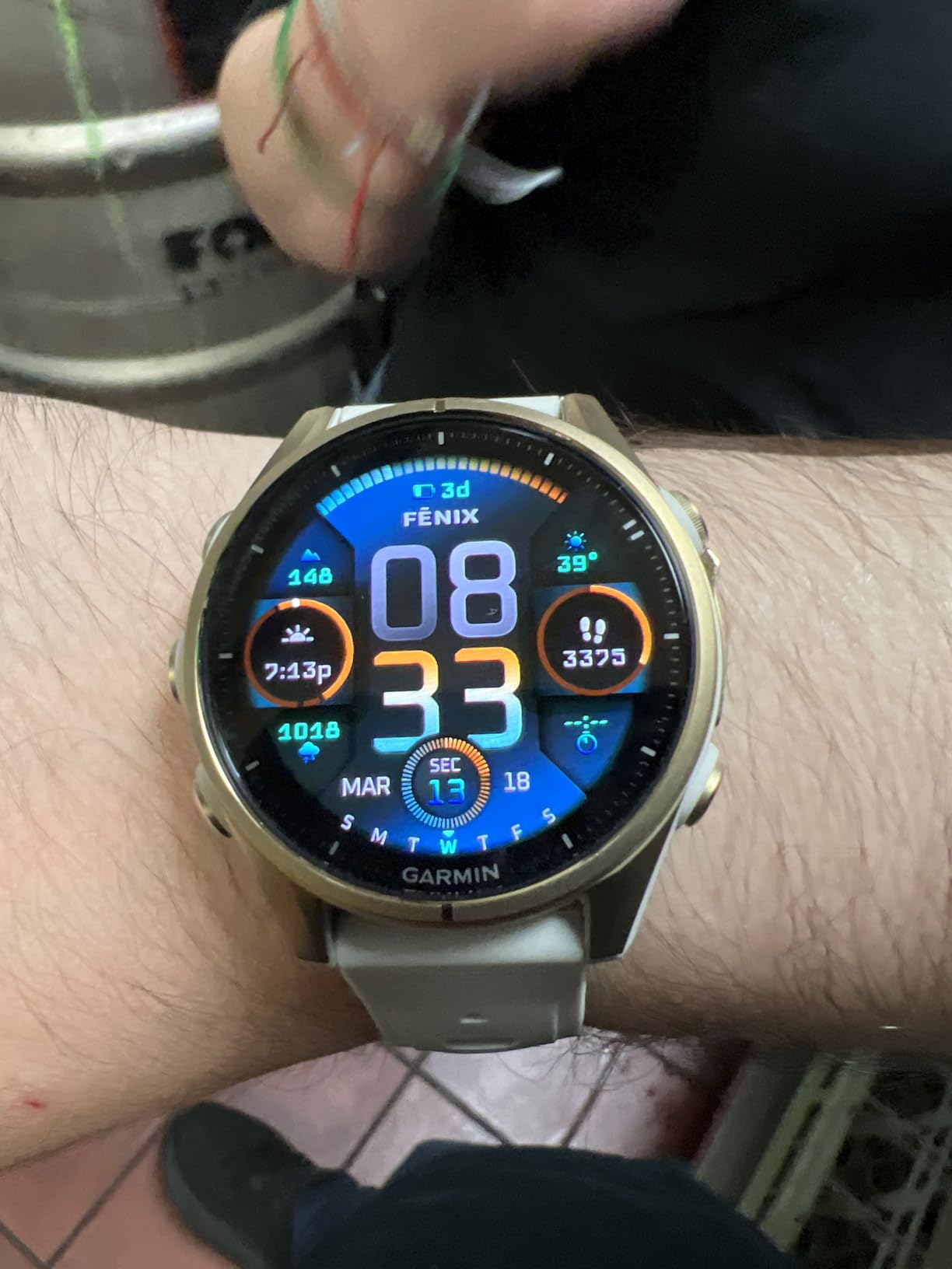 fenix® 8, Sapphire, 43mm, Fog Gray/Dark Sandstone | Premium Multisport Smartwatch, AMOLED Display, GPS, Built-In Flashlight, Dive-Rated, Built-In Speakers & Mic customer photo 2