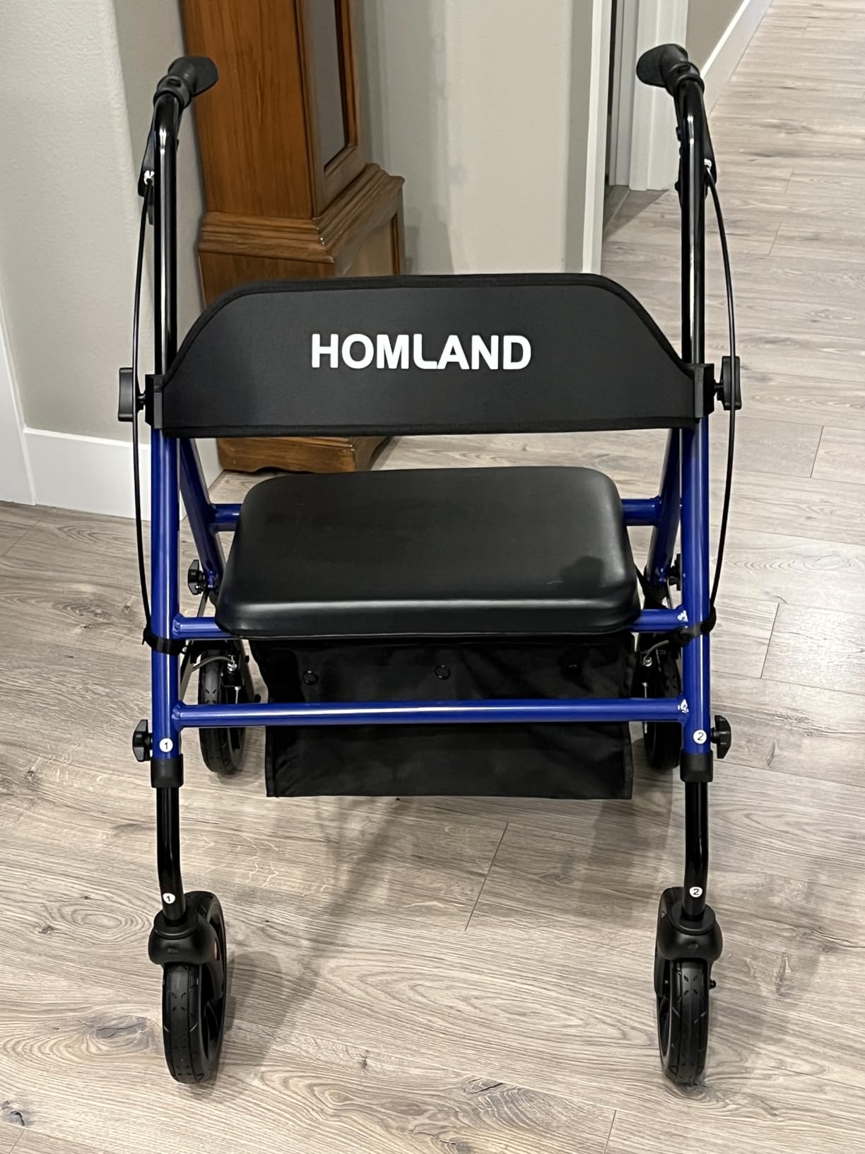 HOMLAND Foldable Rollator Walkers for Seniors with Seat, 17 lb Lightweight, 8
