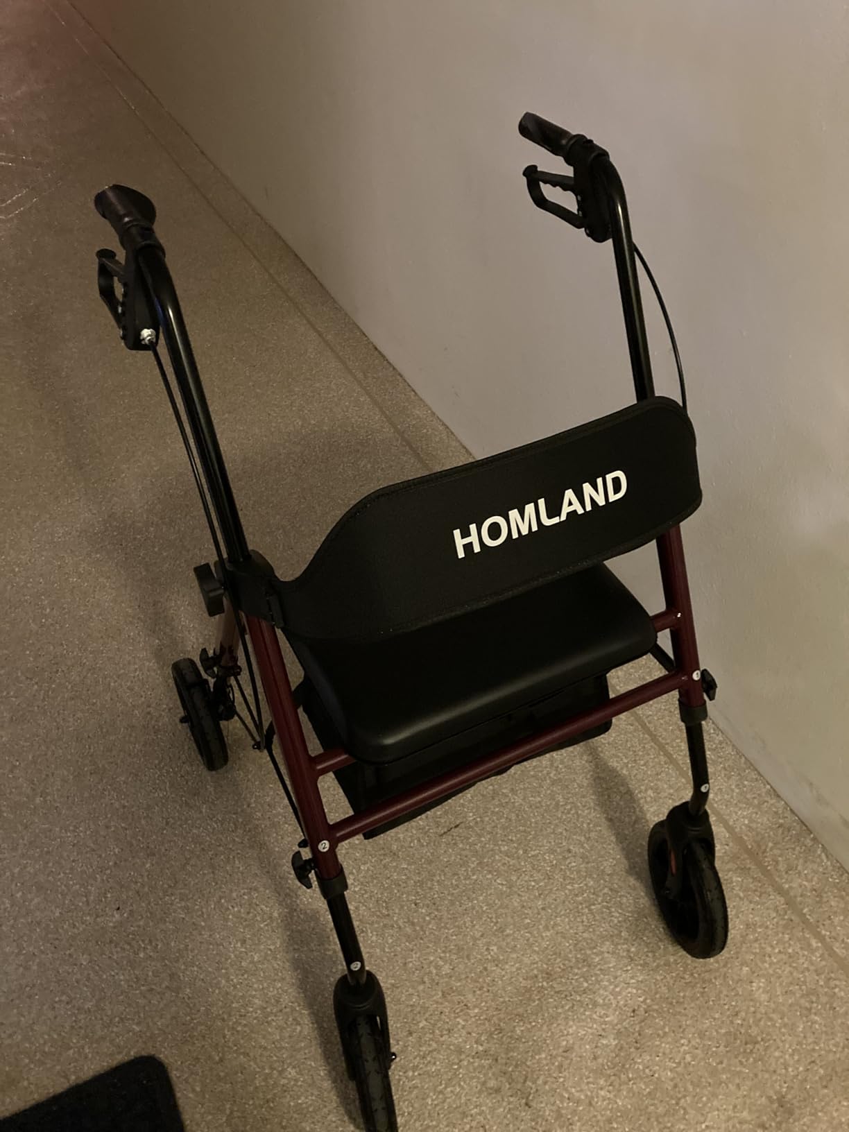 HOMLAND Foldable Rollator Walkers for Seniors with Seat, 17 lb Lightweight, 8