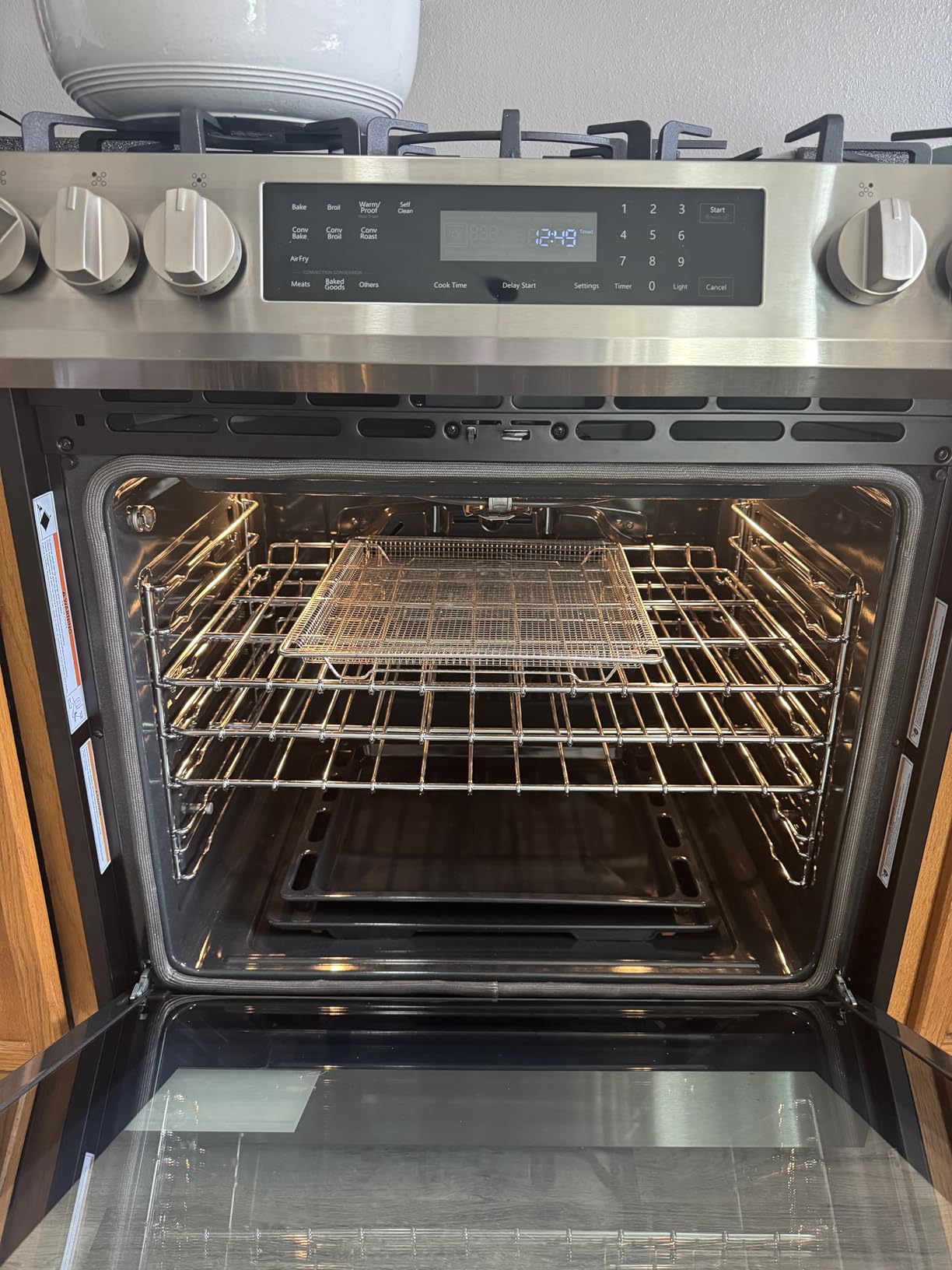 Kenmore 5.6 cu. ft. Front Control Gas Range Oven - Stainless Steel | 5 Burners, Turbo Boil+, True Convection, Air Fry With Rack, Three Oven Racks, Self Clean, Cast Iron Grates, Wok Ring, LP Kit customer photo 1