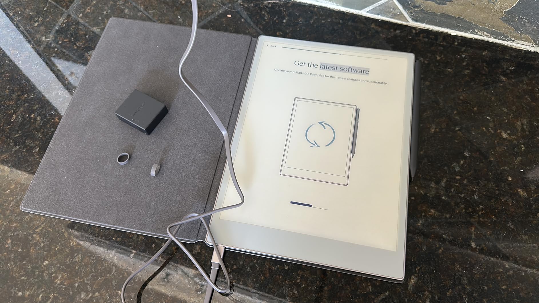 reMarkable Paper Pro with Marker Plus and Black Leather Book Folio | 11.8