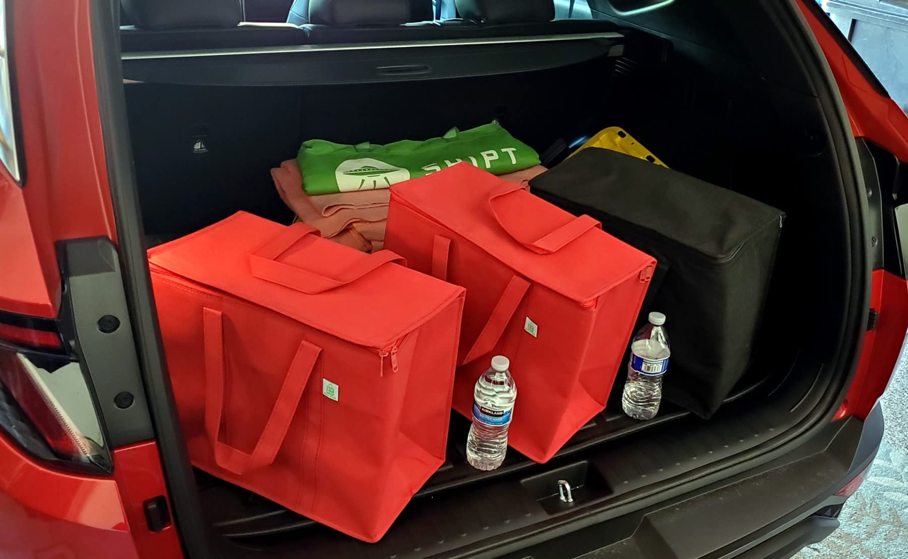 VENO 2 Pack Cooler Bag Insulated Grocery Bags for Food Delivery Heavy Duty | Large Collapsible Cooler, Reusable Shopping Tote with Zippers, Foldable, Stands Upright, for Picnic Camping (Green, 2 Pack) customer photo 2