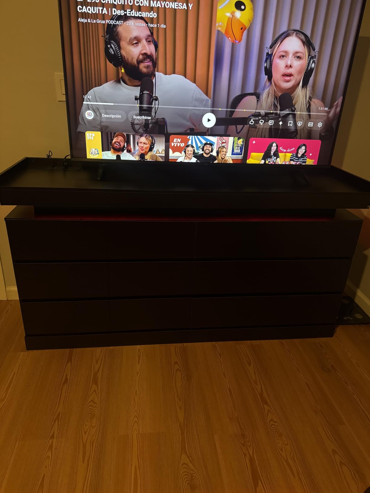 Gyfimoie 9 Drawer Dresser with Power Outlet, Modern Dresser with LED Light | Modern Chest of Drawers for Closet, Wide Drawer Organizer Cabinet for Bedroom,Living Room customer photo 1