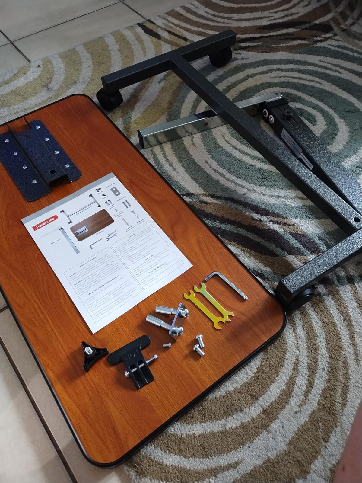 Medical king Adjustable Overbed Bedside Table with Wheels Bed Desk Over Bed with Wheels Hospital Table customer photo 2