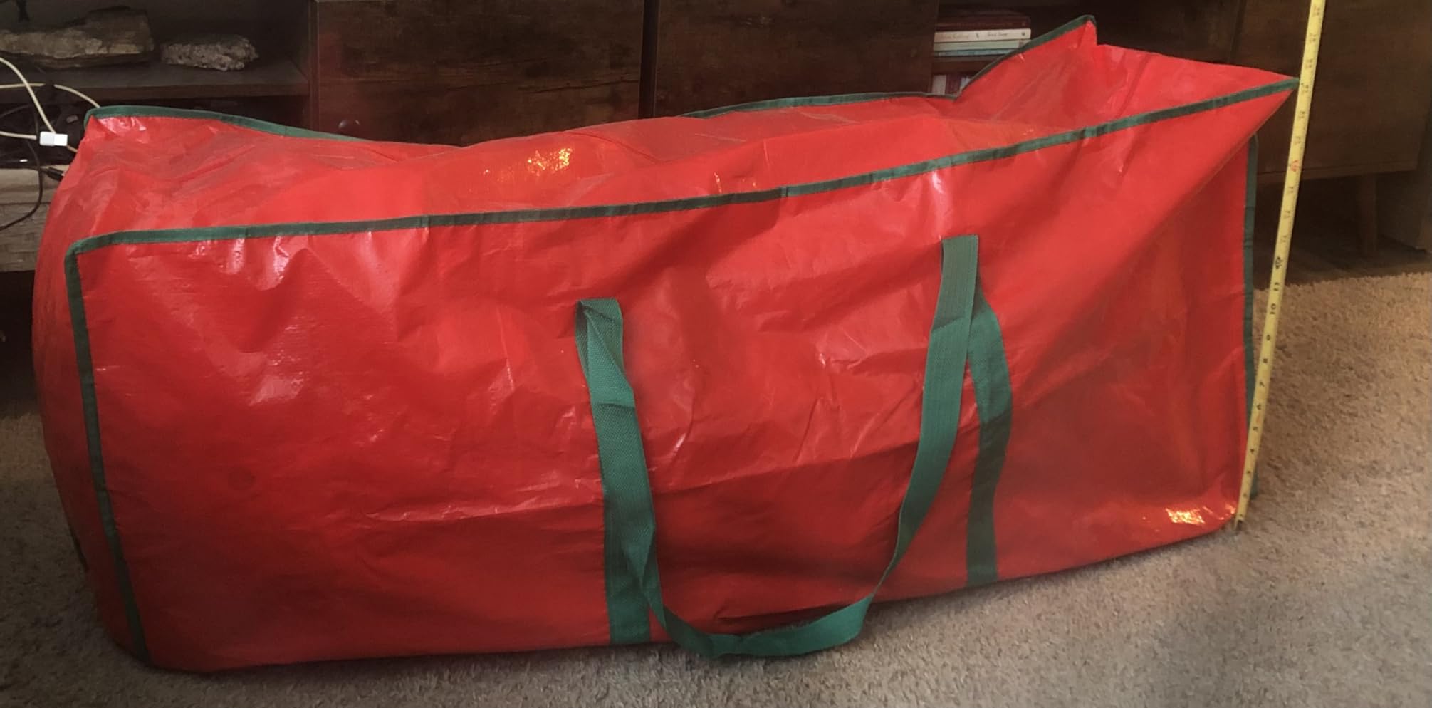 Cosy Family 7.5 ft Christmas Tree Storage Bag - Durable Heavy Duty Extra Large Artificial Xmas Holiday Tree Bag with Reinforced Handles and Dual Zippers Wide Opening - Red customer photo 2