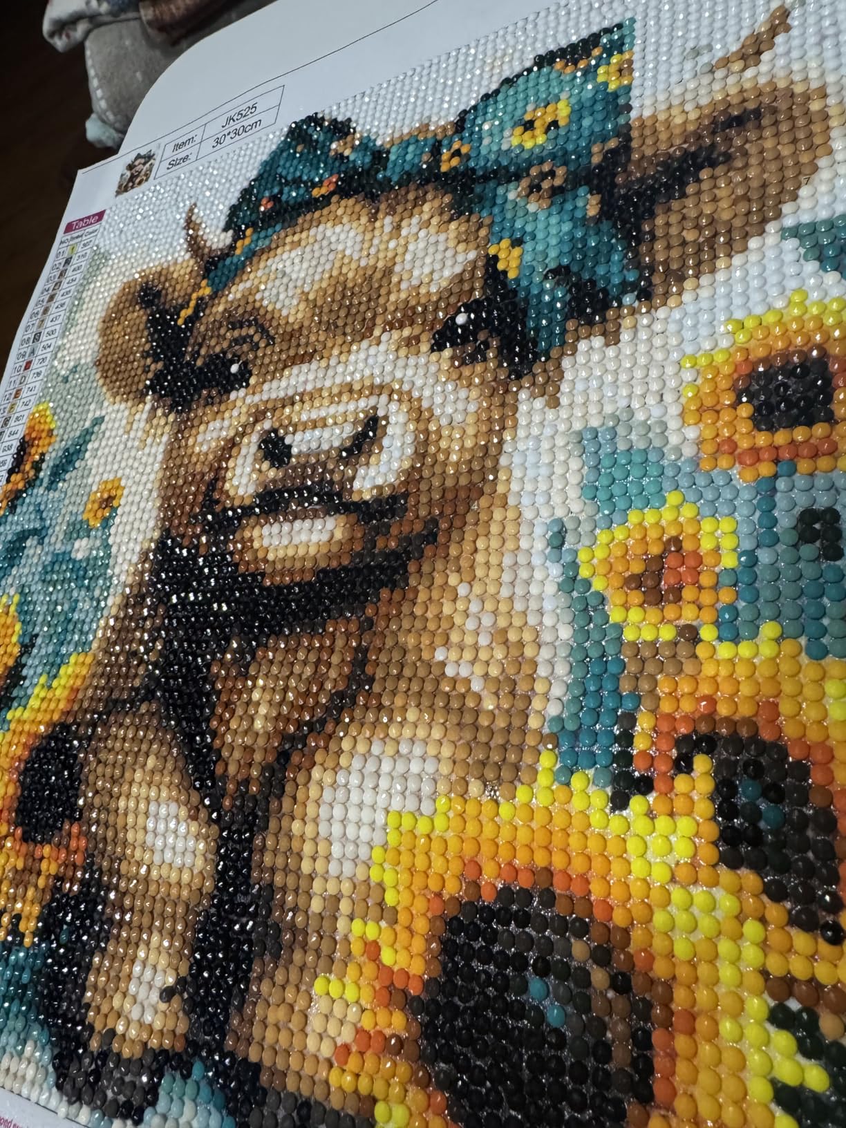 Diamond Art Painting Kits for Adults, Cow 5D Diamond Painting Dots Art Kits | DIY Highland Cow Full Round Gem Crystal Art paint by Diamond, Home Wall Decor 12 x 12 In customer photo 1
