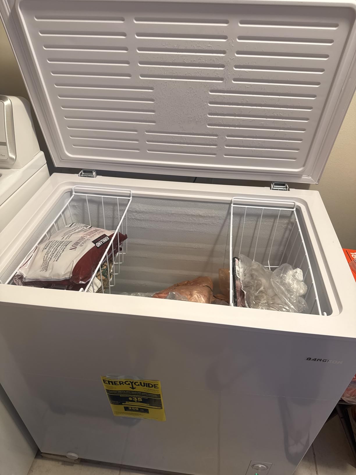 BANGSON 7.1 Cu.Ft Chest Freezer for Apartment, White | Deep Freezer with Adjustable Thermostat, Top Open Door Freezer with Removable Basket, Low Noise for Kitchen, Office customer photo 2