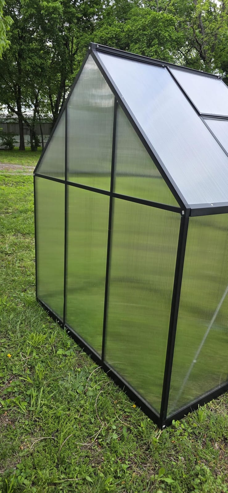 8X10FT Enhanced Aluminum Walk-in Greenhouse for Outdoors with Thermometer | Easy Assembly, UV-Resistant Panel, Rain Gutter, Lockable Hinged Door, Built-in Reinforcement, For Vegetable, Flower and Herb customer photo 1