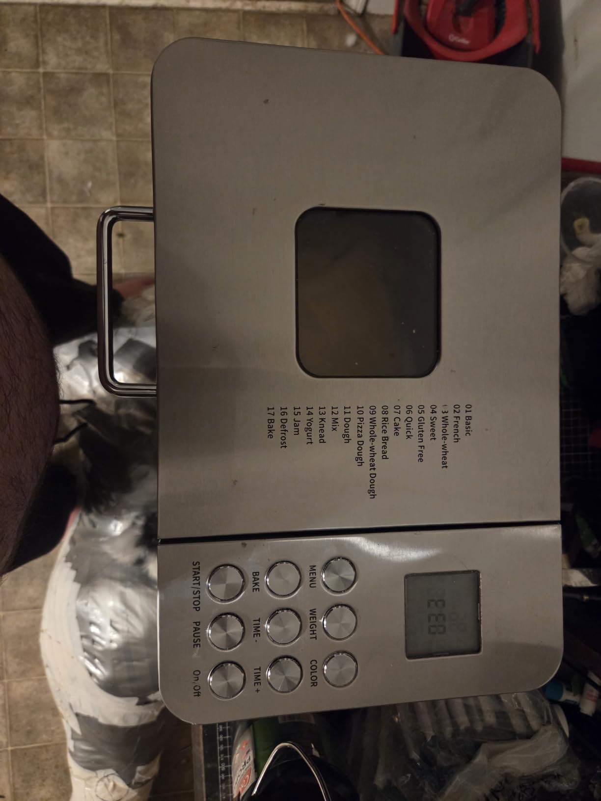 2LB Bread Maker, 17 in 1 Automatic Stainless Steel Bread Machine | Non-stick, Beginner-Friendly Controls, 15 Hour Timer, Easy to Clean Low Noise, High Success Rate for Homemade, LCD Display customer photo 2