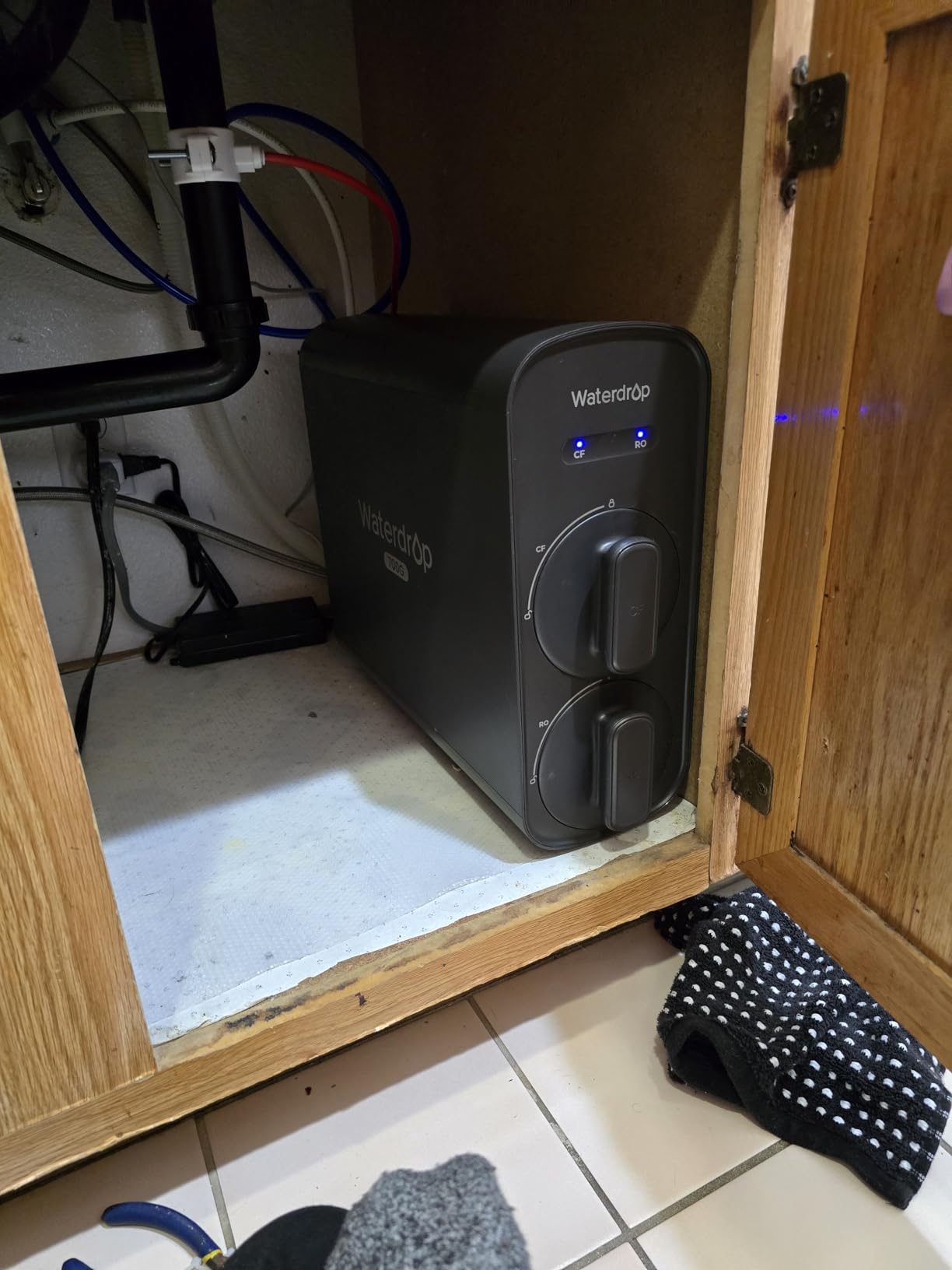 Waterdrop G5P500A Reverse Osmosis System, 8-Stage RO Filtration, Alkaline | NSF/ANSI 58 & 372 Certified, Alkaline Mineral pH+, Tankless RO Water Filter, 500 GPD, 2:1 Pure to Drain, Reduce TDS customer photo 2
