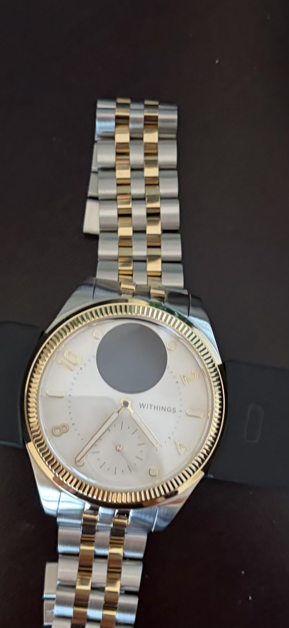 Withings Scanwatch Nova Brilliant - Hybrid Smart Watch, ECG, SPO2, Gold customer photo 2