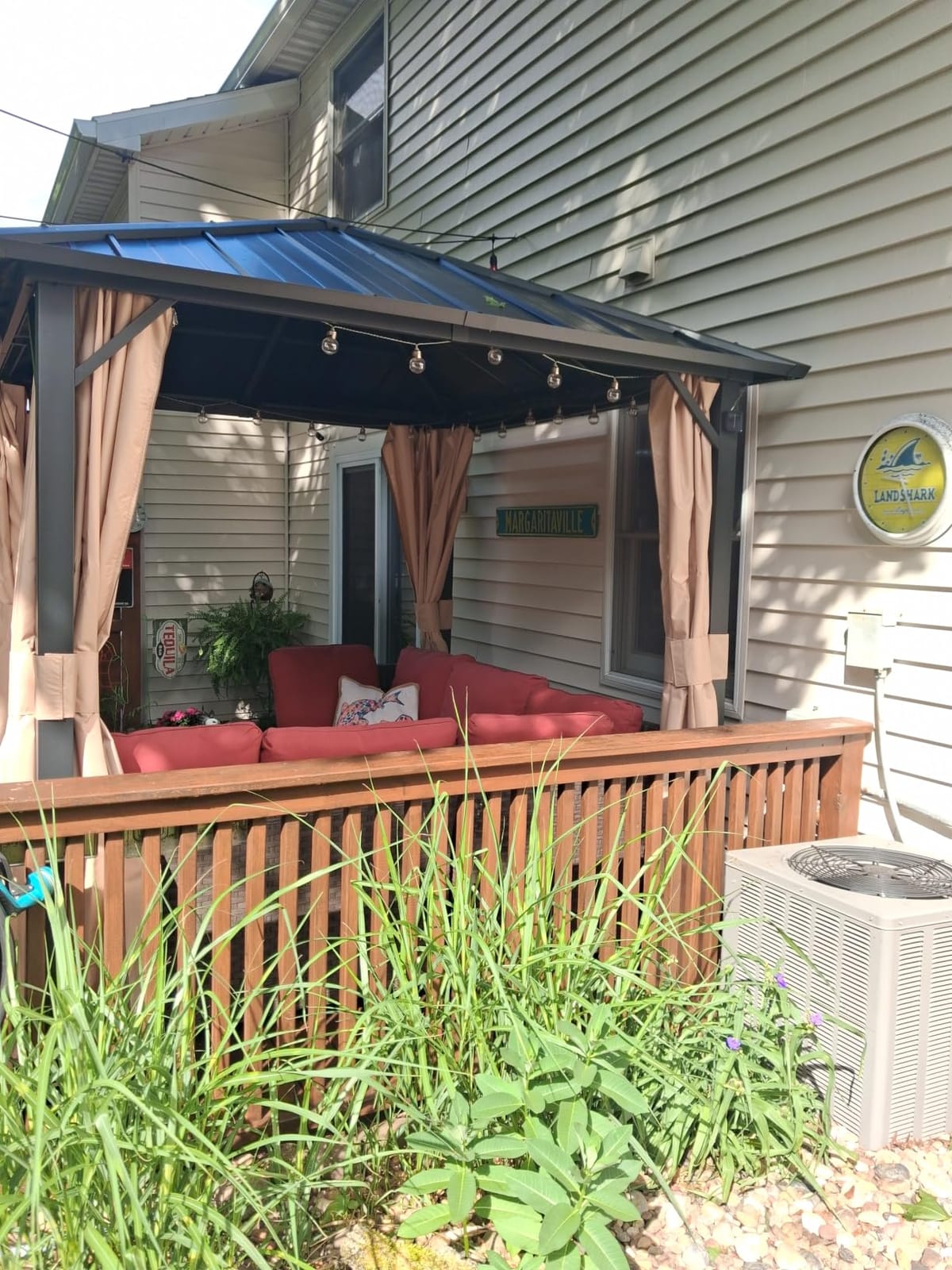 Modern Shade Hardtop Gazebo 10x12 with 4 LED Lights for Backyard, Black | Hard Top Gazebo with Galvanized Steel Double Roof, All-Weather Metal Gazebo with Sturdy Hooks, Mosquito Net for Patio, Garden customer photo 2