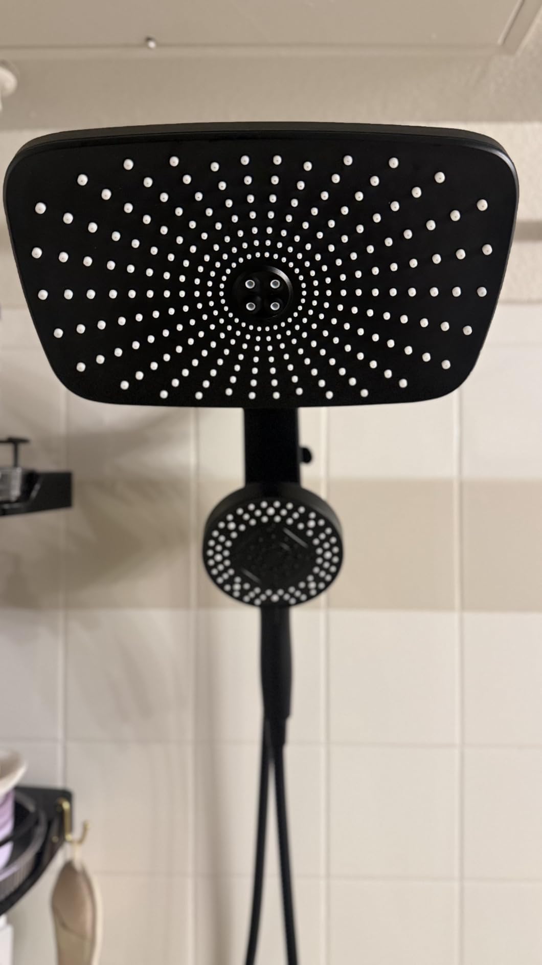 Rain Shower Head with Handheld Showerhead, Black 1.75GPM 460311 | 12