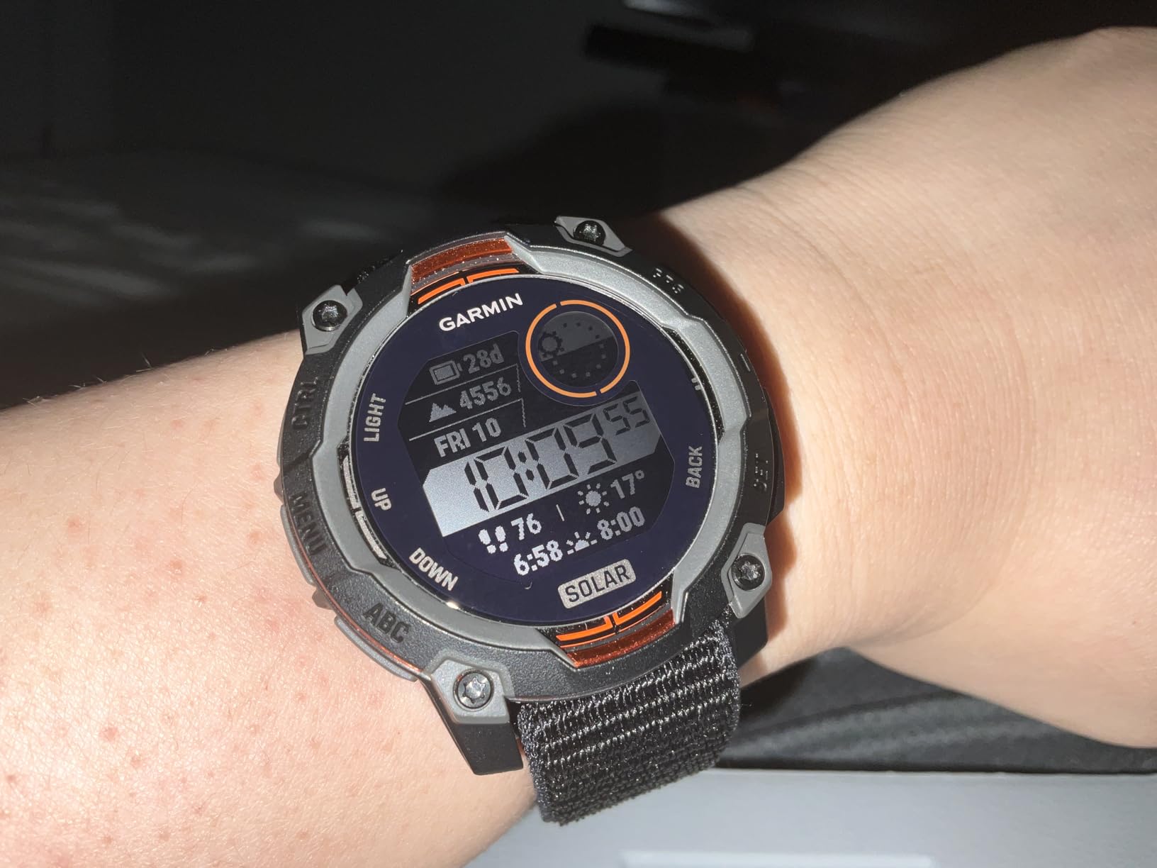 Garmin Instinct® 3 Solar, Rugged GPS Smartwatch, 45mm, Black | Solar Charging, Rugged Design, Metal-Reinforced Bezel, 24/7 Health Monitoring, Built-In Flashlight customer photo 1