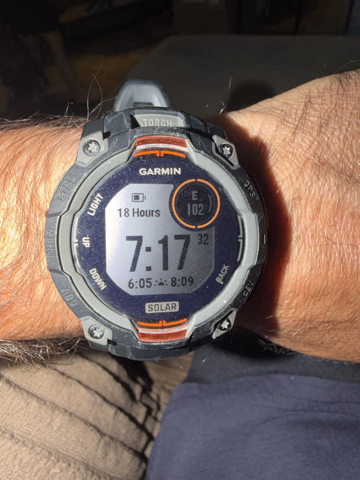 Garmin Instinct® 3 Solar, Rugged GPS Smartwatch, 45mm, Black | Solar Charging, Rugged Design, Metal-Reinforced Bezel, 24/7 Health Monitoring, Built-In Flashlight customer photo 2