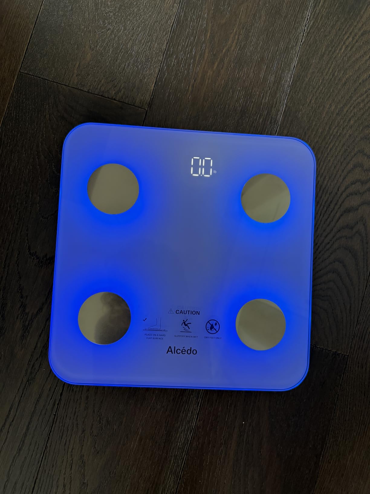 Alcedo Smart Body Fat Scale, Color-Changing Scale, Bluetooth, White | Digital Scale with BMI, Fat Percentage, Muscle Mass, Color-Changing with Weight Variation, Sync with App, 400lb Capacity customer photo 2