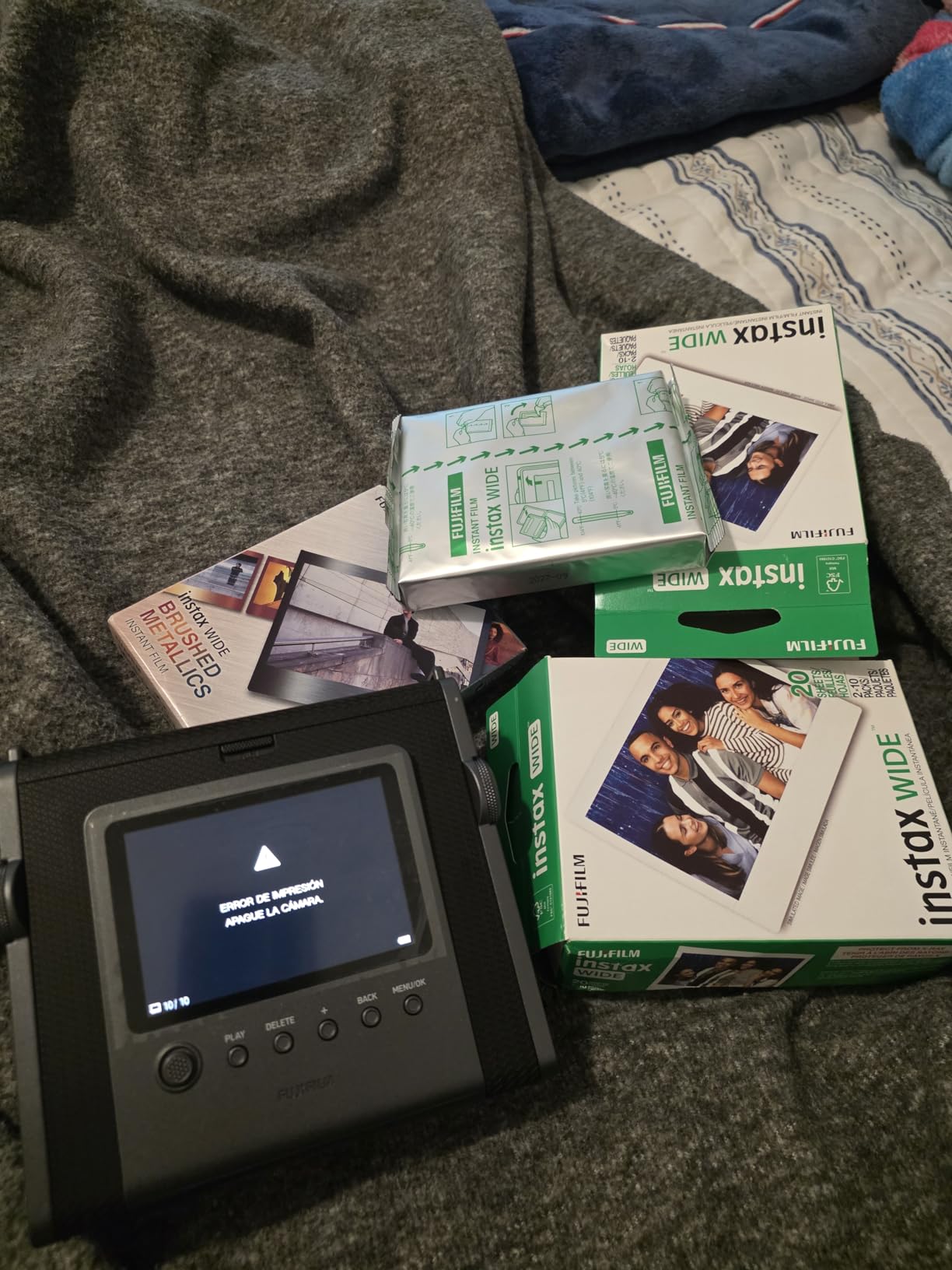 Fujifilm INSTAX Wide Evo Instant Film Camera | Half-press lever to lock focus customer photo 2