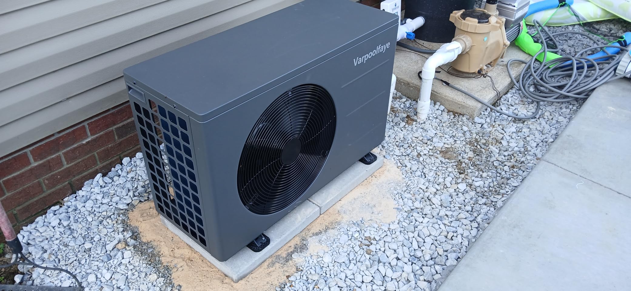 30,000 BTU Electric Above Ground Pool Heater for 8,000 Gallon | Swimming Pool Heat Pump For Inground Pools With High Efficiency COP 5.8 110V 60Hz Heating or Cooling WiFi Control customer photo 1