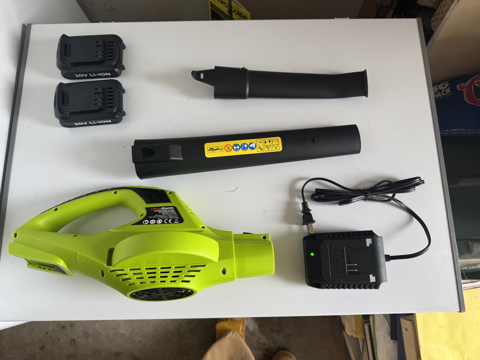 Mueller UltraStorm Cordless Leaf Blower | 2 Batteries Included for 2x Runtime, 140 MPH 20V Brushless Motor, 3.3 lb Lightweight, 2-Speed Variable, 1-Hour Fast Charge customer photo 1