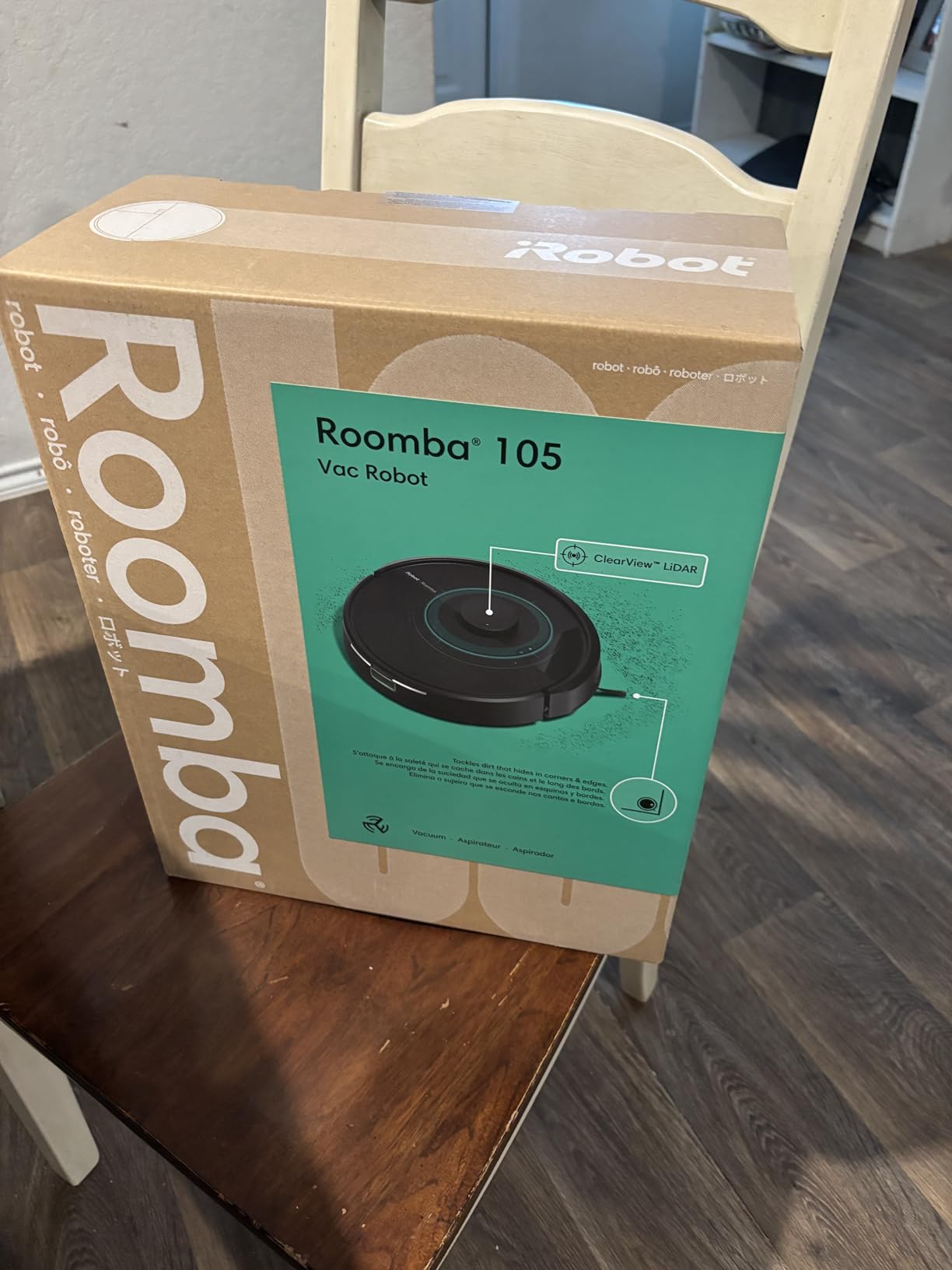 iRobot Roomba 105 Vac Robot Vacuum - Easy to use, Intense Power-Lifting Suction, LiDAR Navigation, Multi-Surface Cleaning, Cleans in Neat Rows, Self-Charging | LiDAR navigation, power-lifting suction customer photo 1